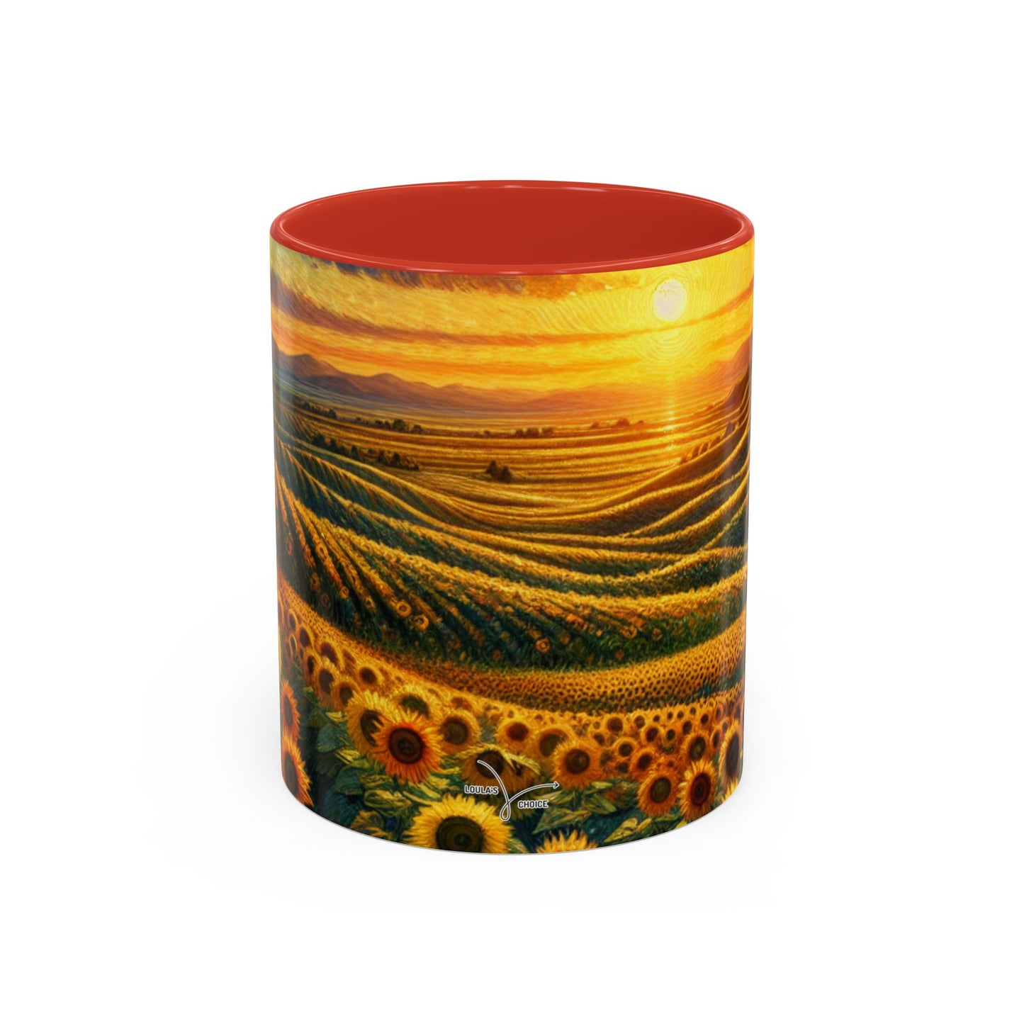 Sunset Serenade in Sunflower Valleys - Mugs