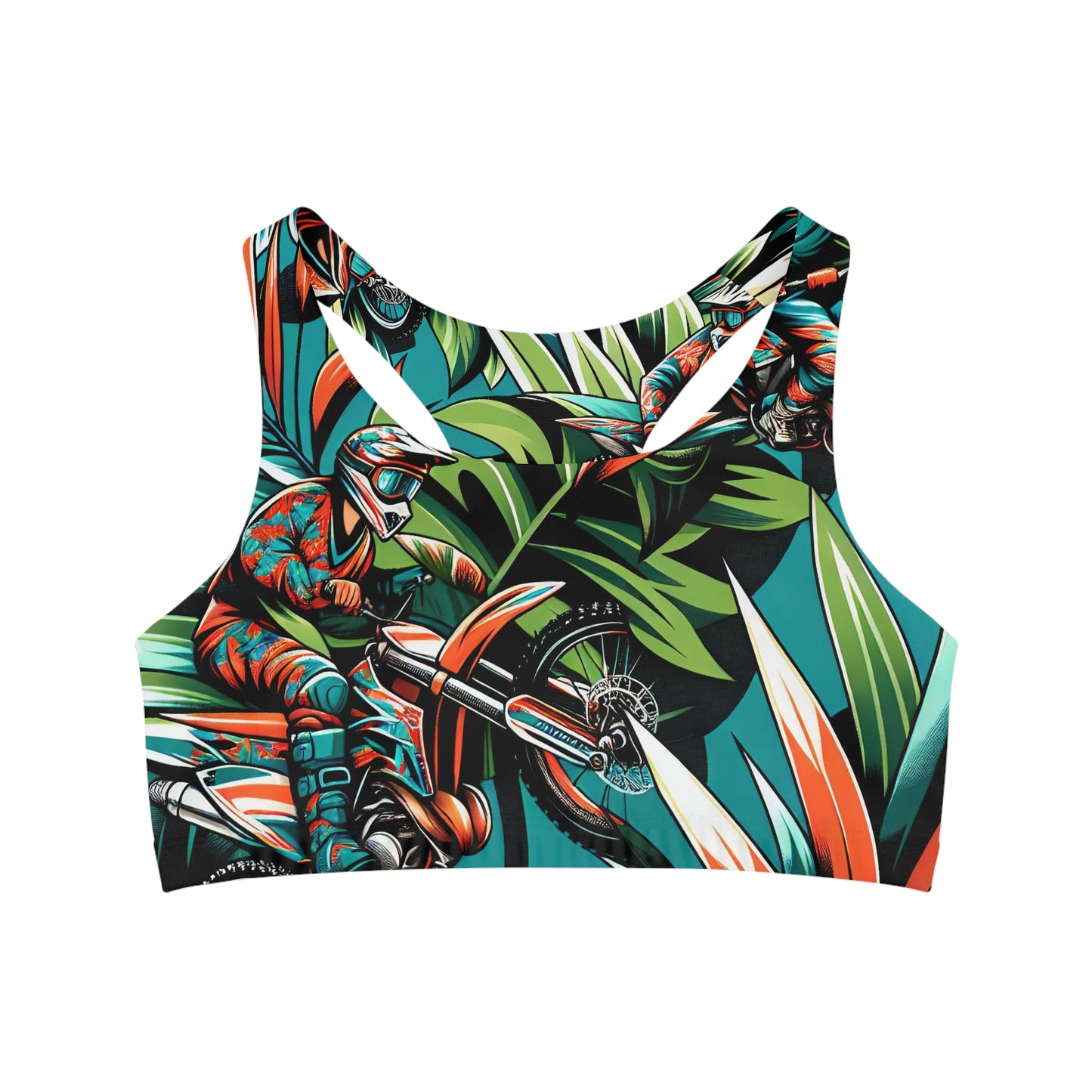 Tropical Moto Surge - Sports Bra