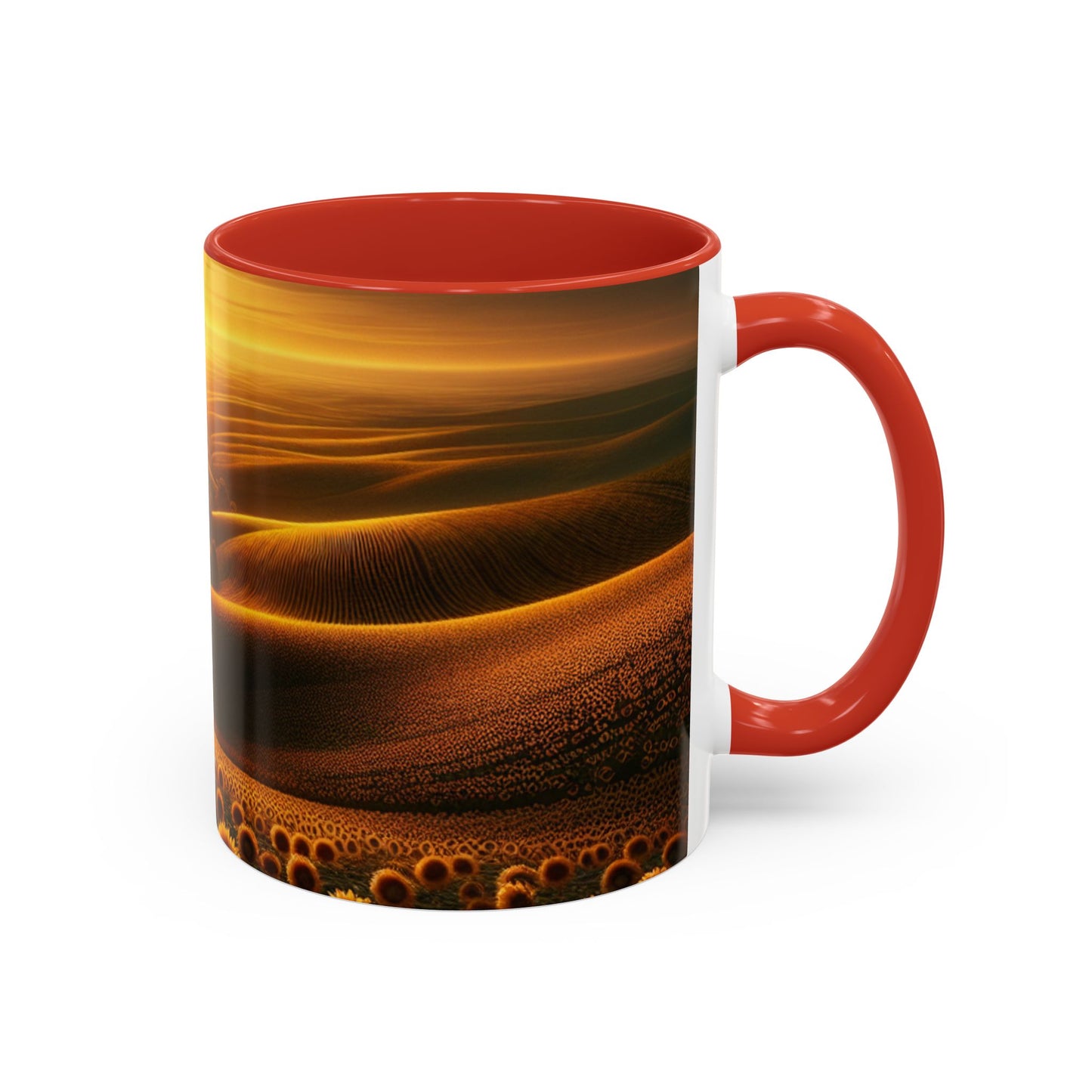 Amber Waves and Sunflower Blaze Sunrise - Mugs