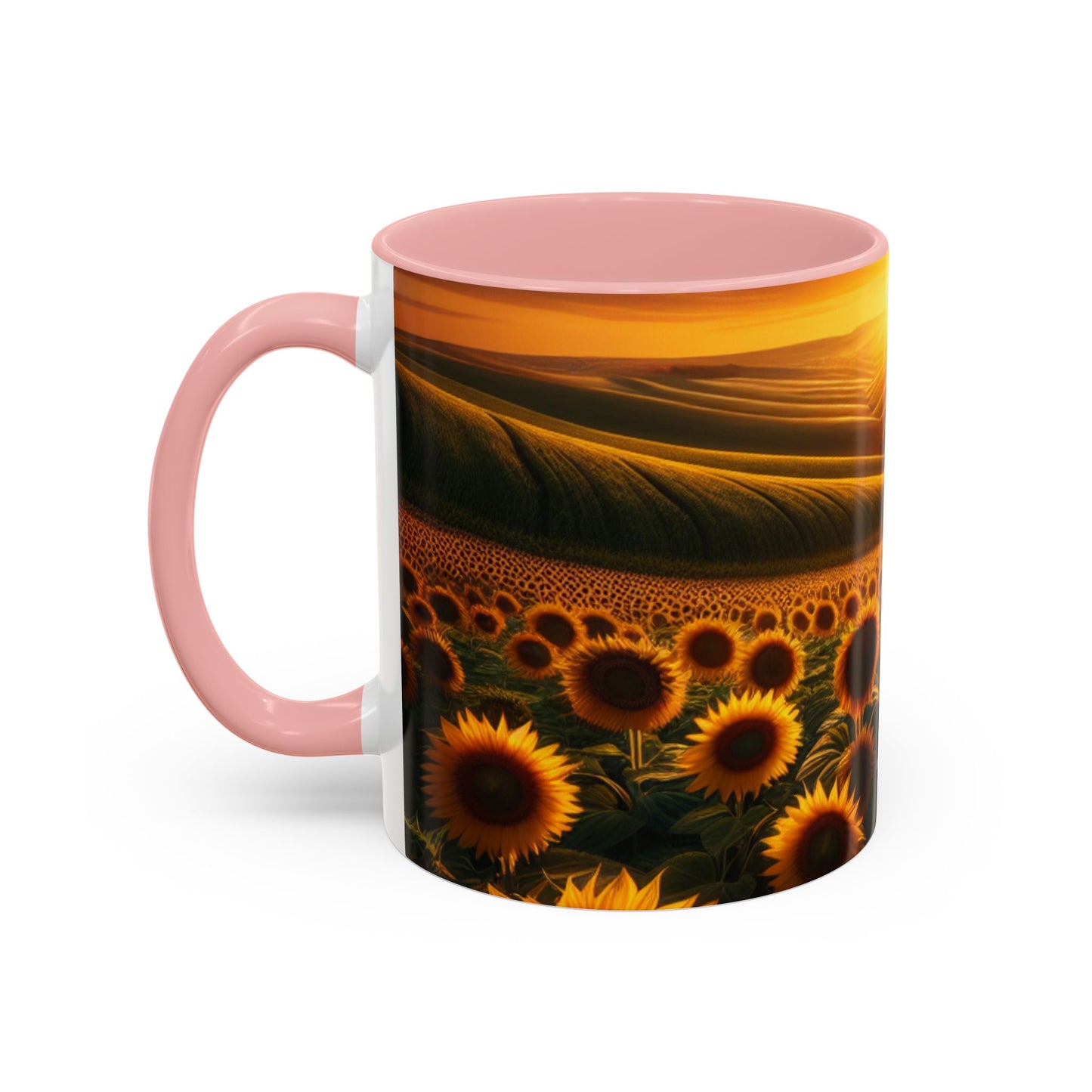 Sunrise Serenade in Sunflower Valleys - Mugs