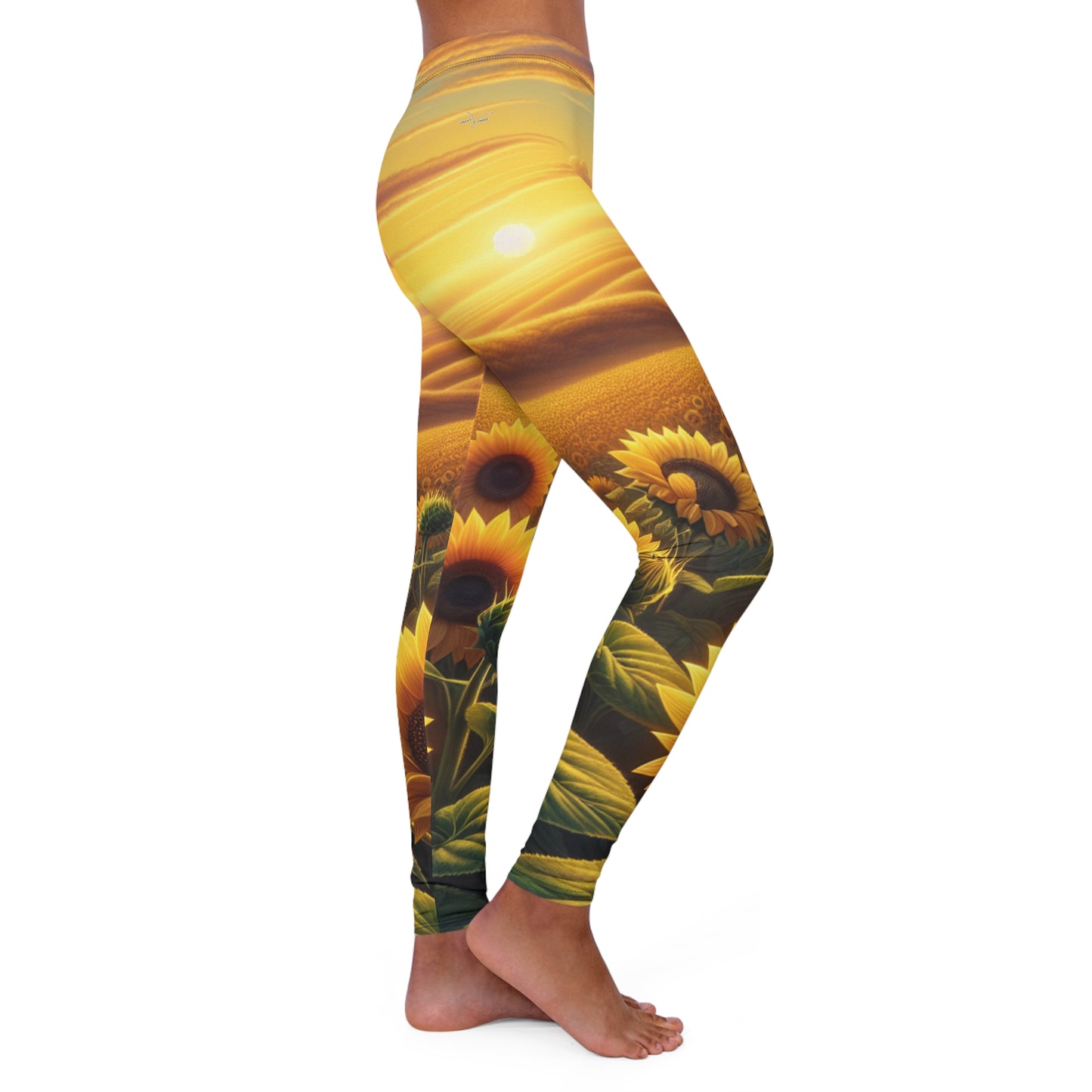 Amber Radiance Sunflower Fields - Leggings