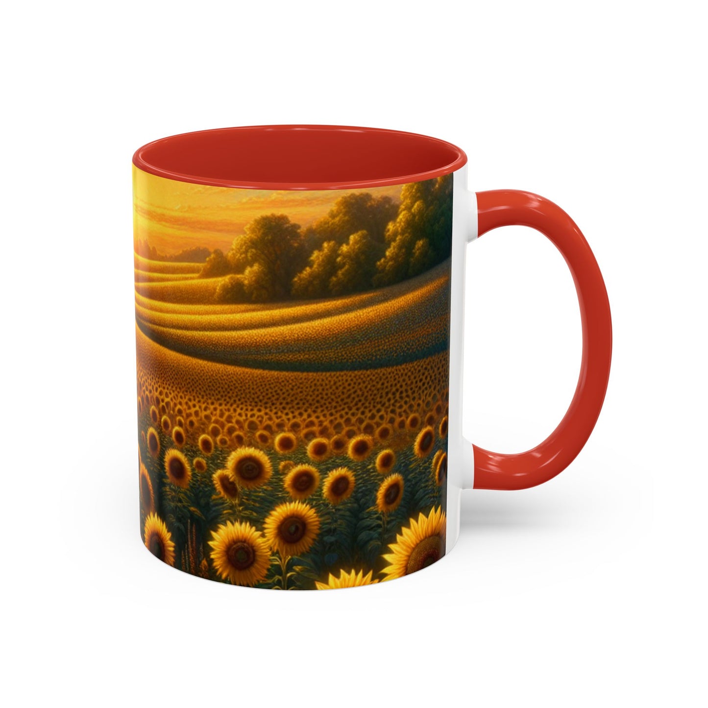 Sunset Sunflower Serenade Pattern - Mugs