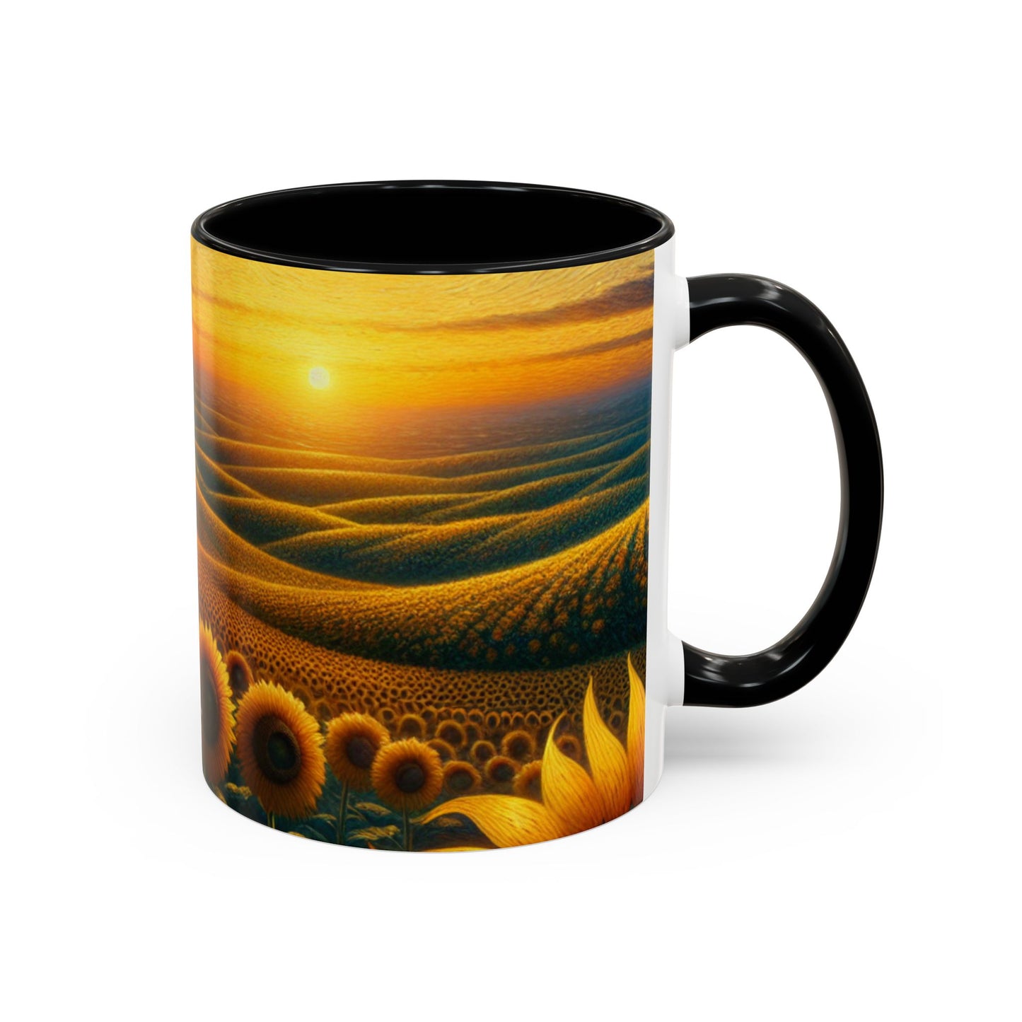 Sunset Serenade in the Sunflower Fields - Mugs