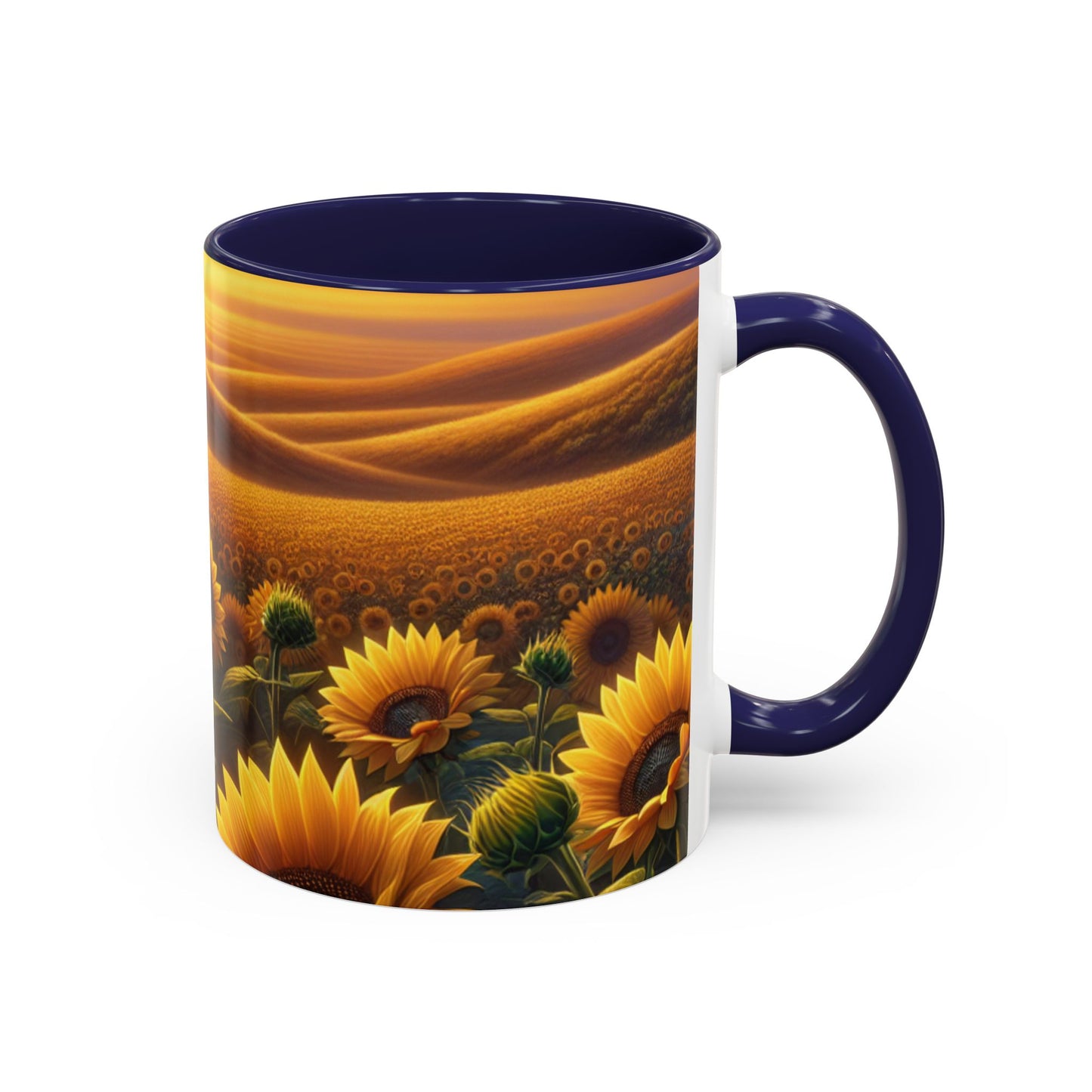 Amber Radiance Sunflower Fields - Mugs
