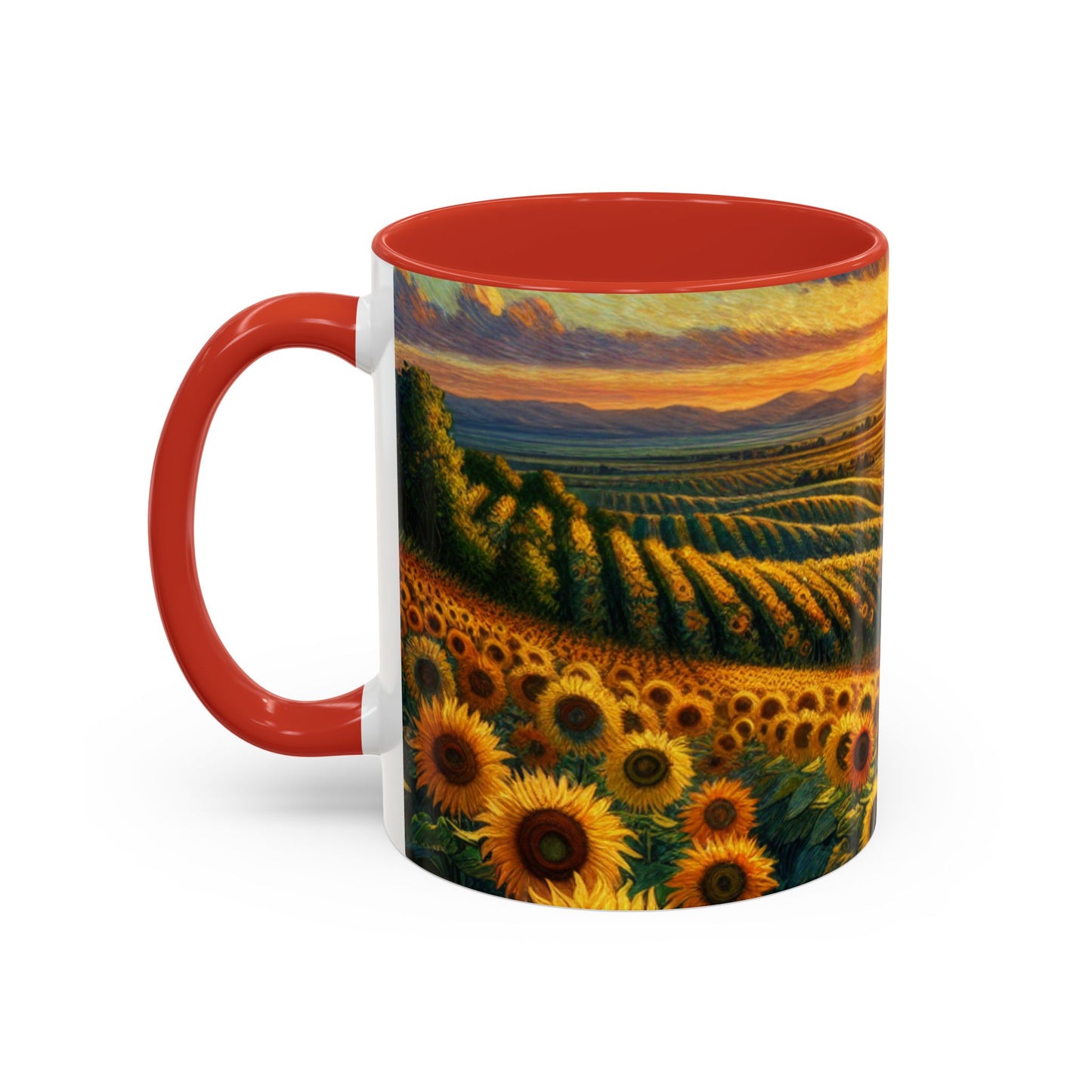 Sunset Serenade in Sunflower Valleys - Mugs