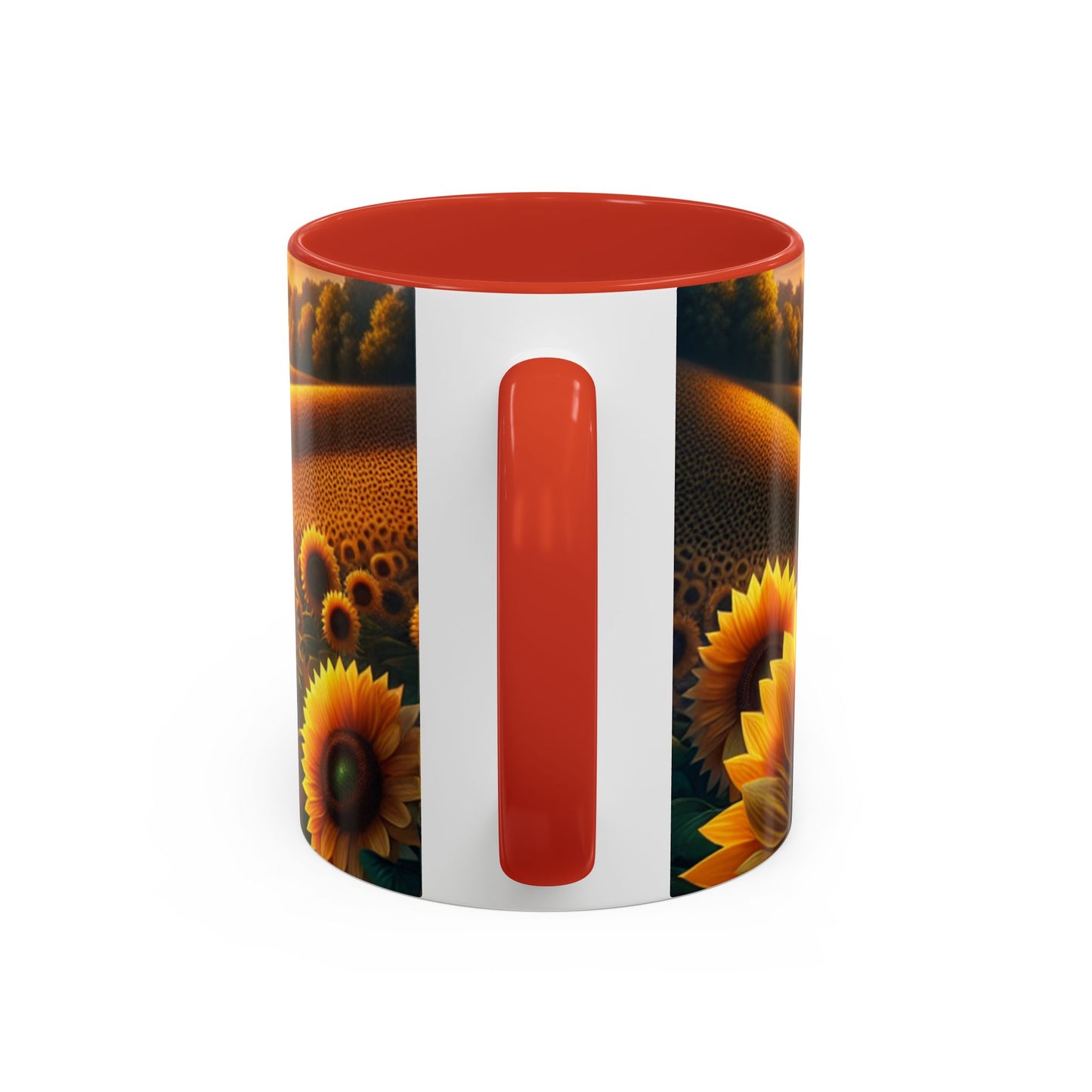 Golden Sunset Sunflower Fields - Mugs
