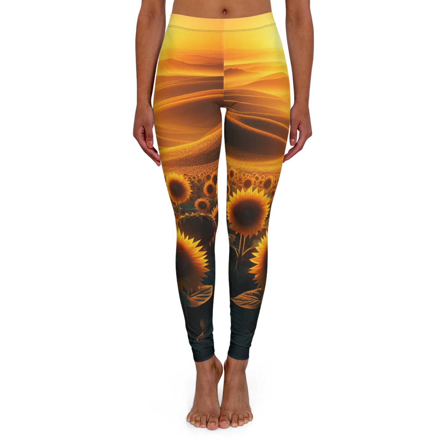 Amber Waves Sunflower Horizon - Leggings
