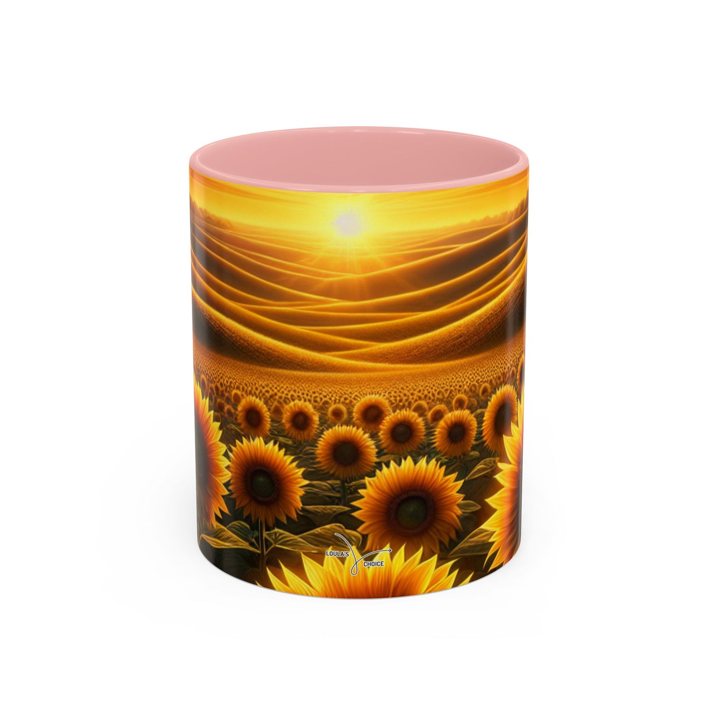 Amber Radiance Sunflower Fields - Mugs