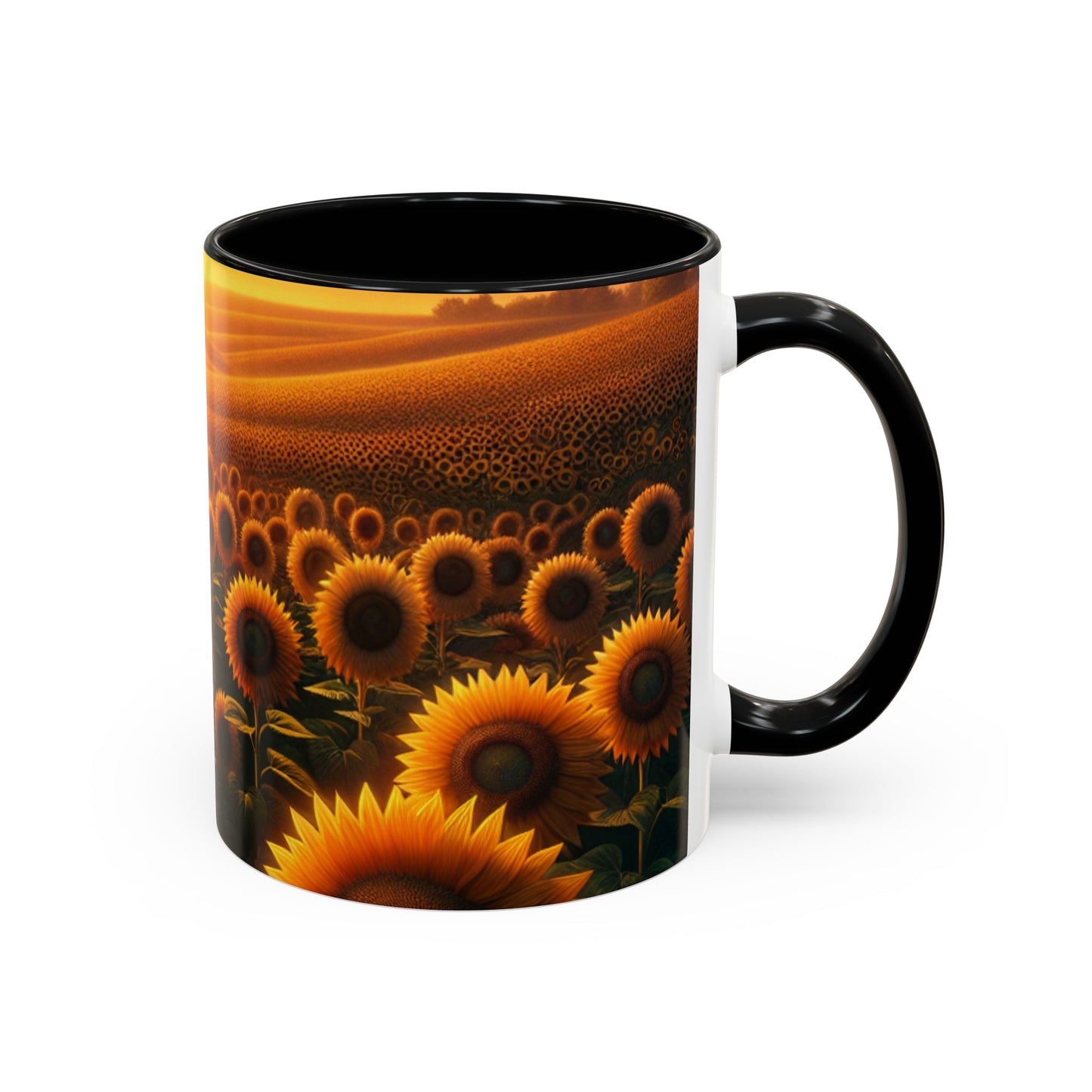 Amber Horizons Sunflower Field - Mugs
