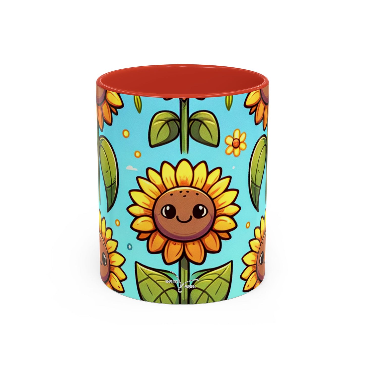 Cheerful Sunflower Smiles Pattern - Mugs