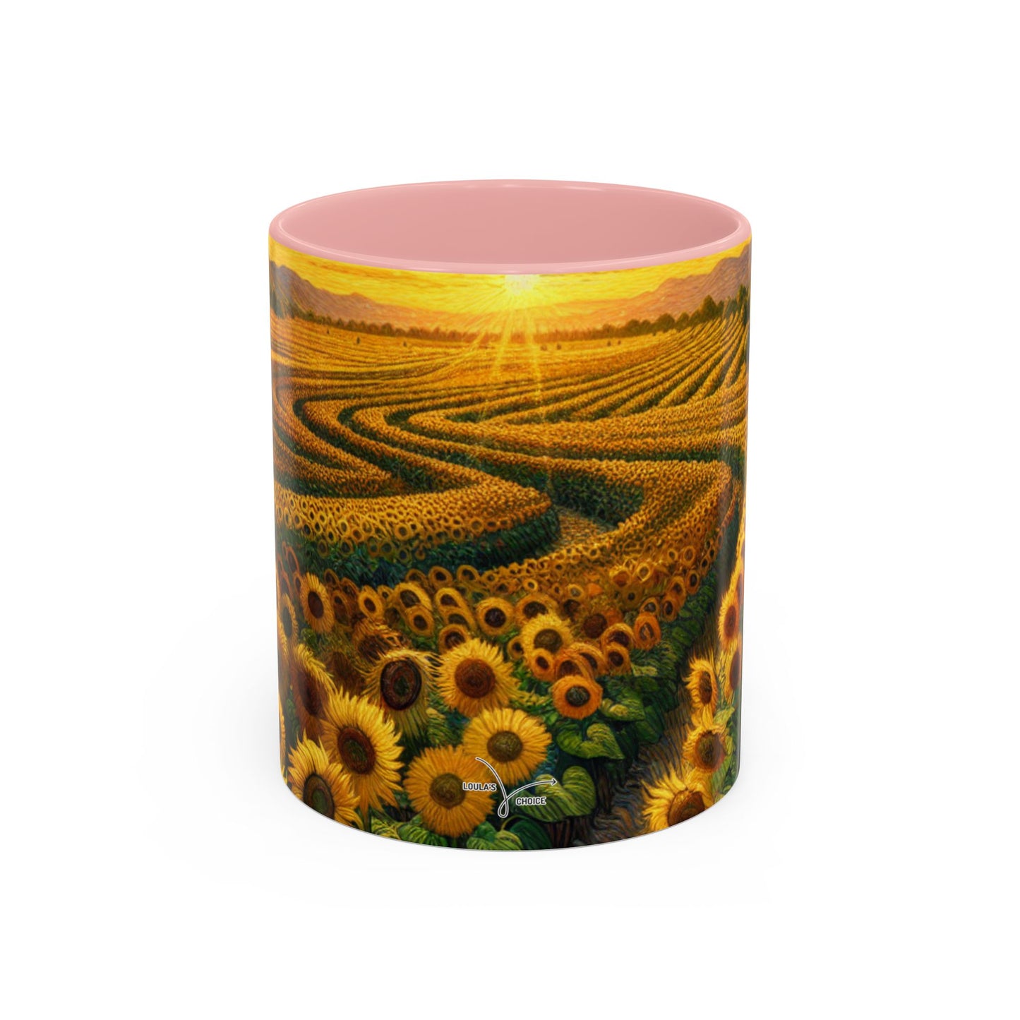 Sun-drenched Van Gogh-inspired Sunflower Spiral - Mugs