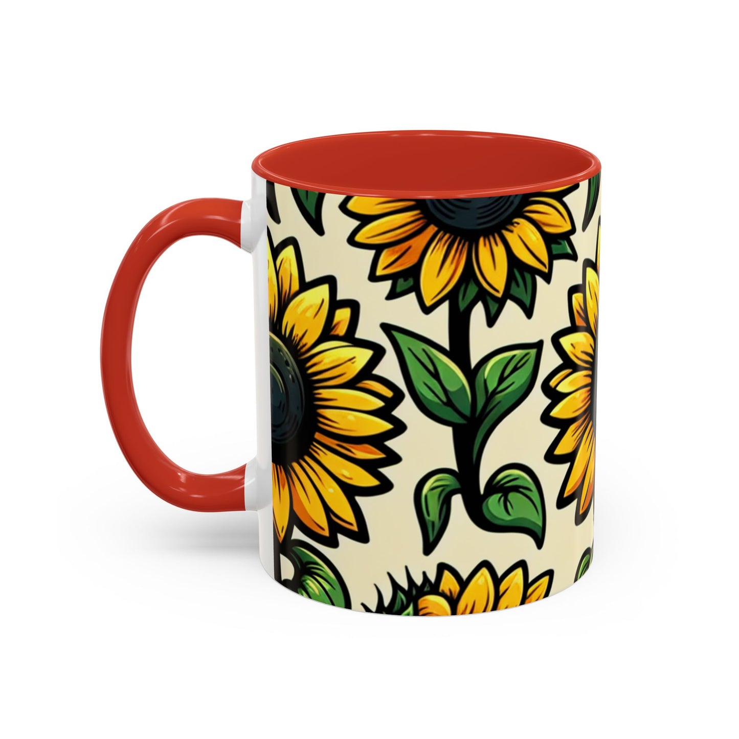 Sunlit Sunflower Delight - Mugs