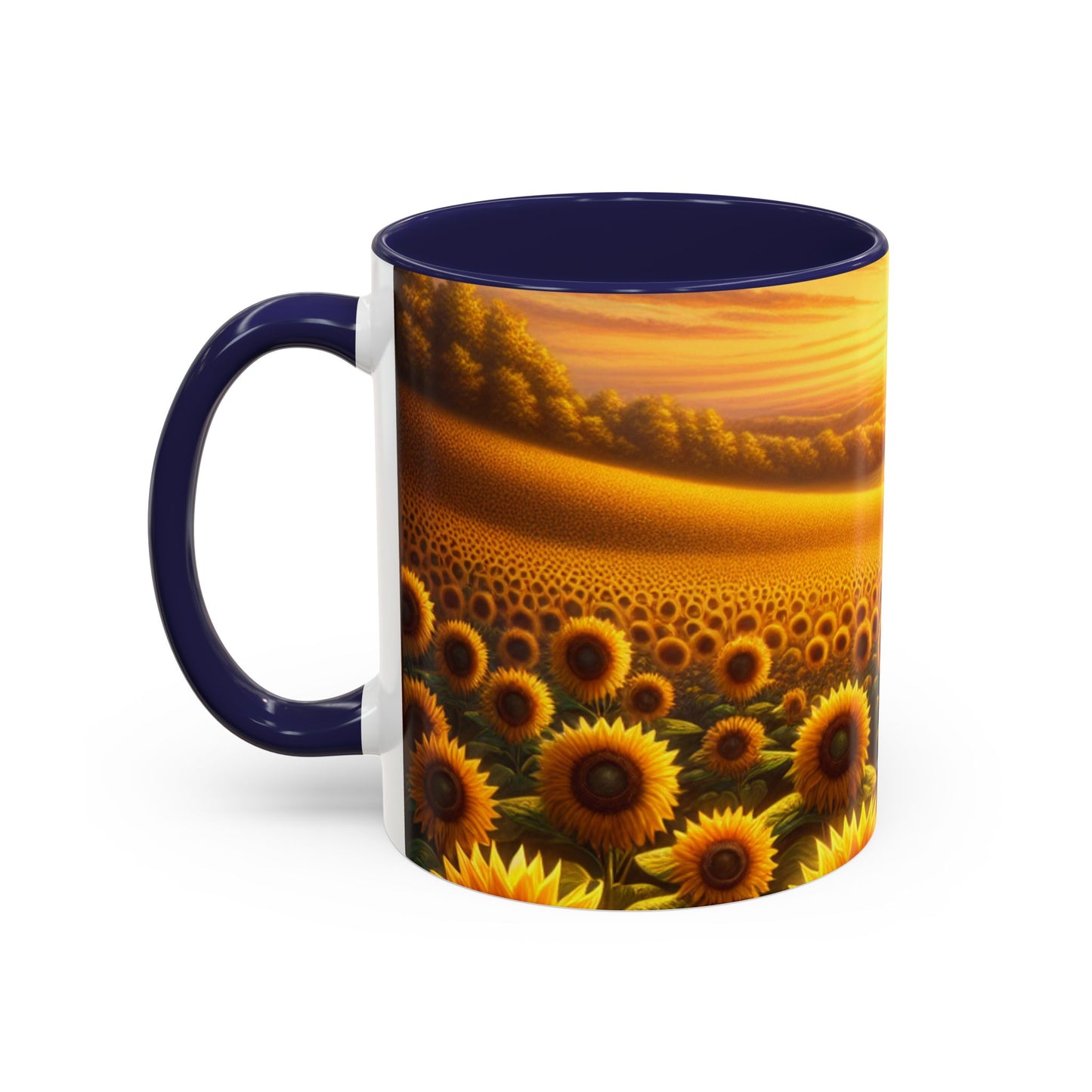 Sunset Serenade Sunflower Tapestry - Mugs