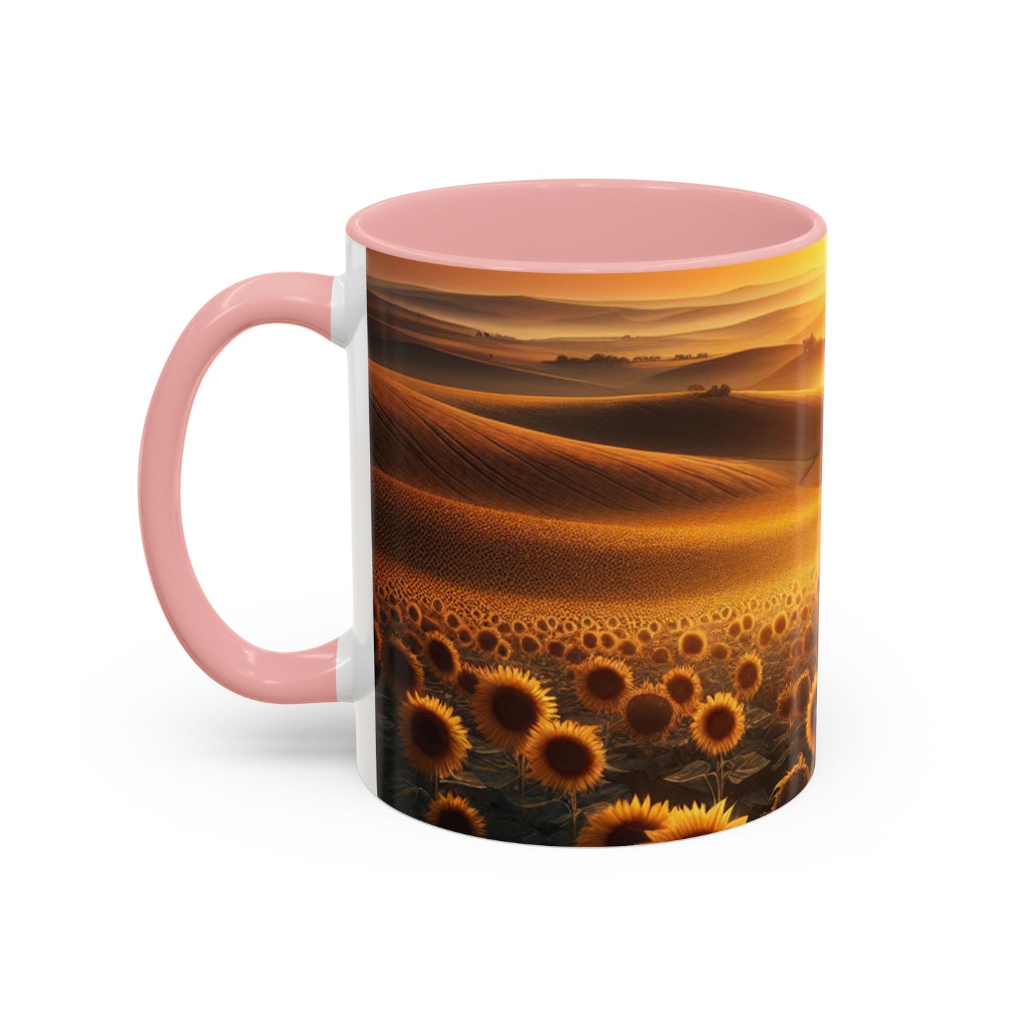 Amber Radiance Sunflower Fields - Mugs