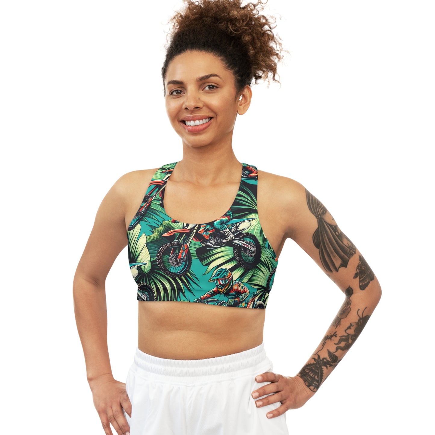 Tropical Moto Mayhem - Sports Bra