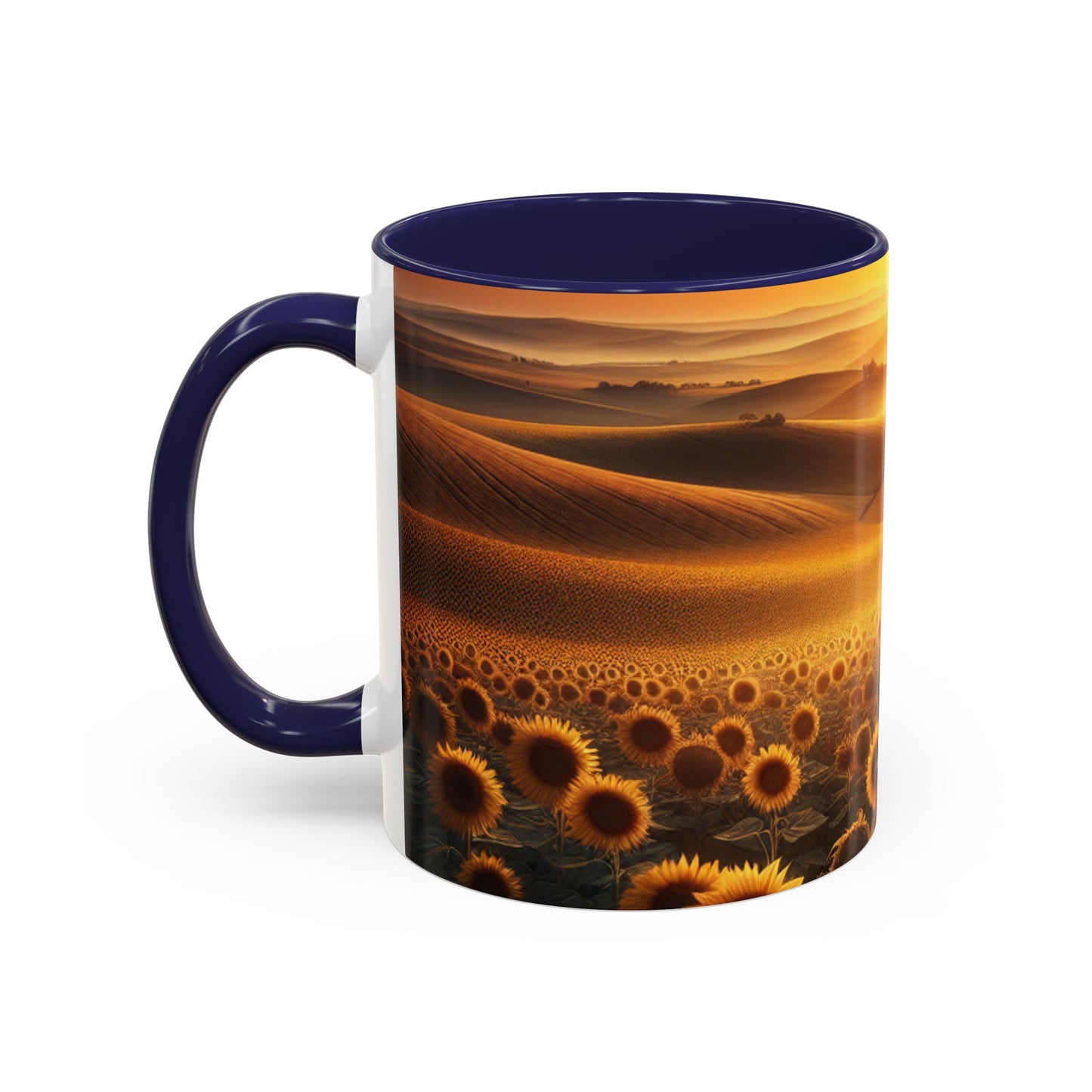 Amber Radiance Sunflower Fields - Mugs
