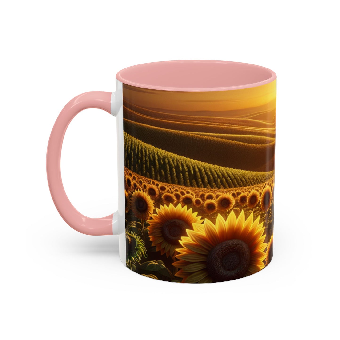 Golden Hour Sunflower Waves - Mugs