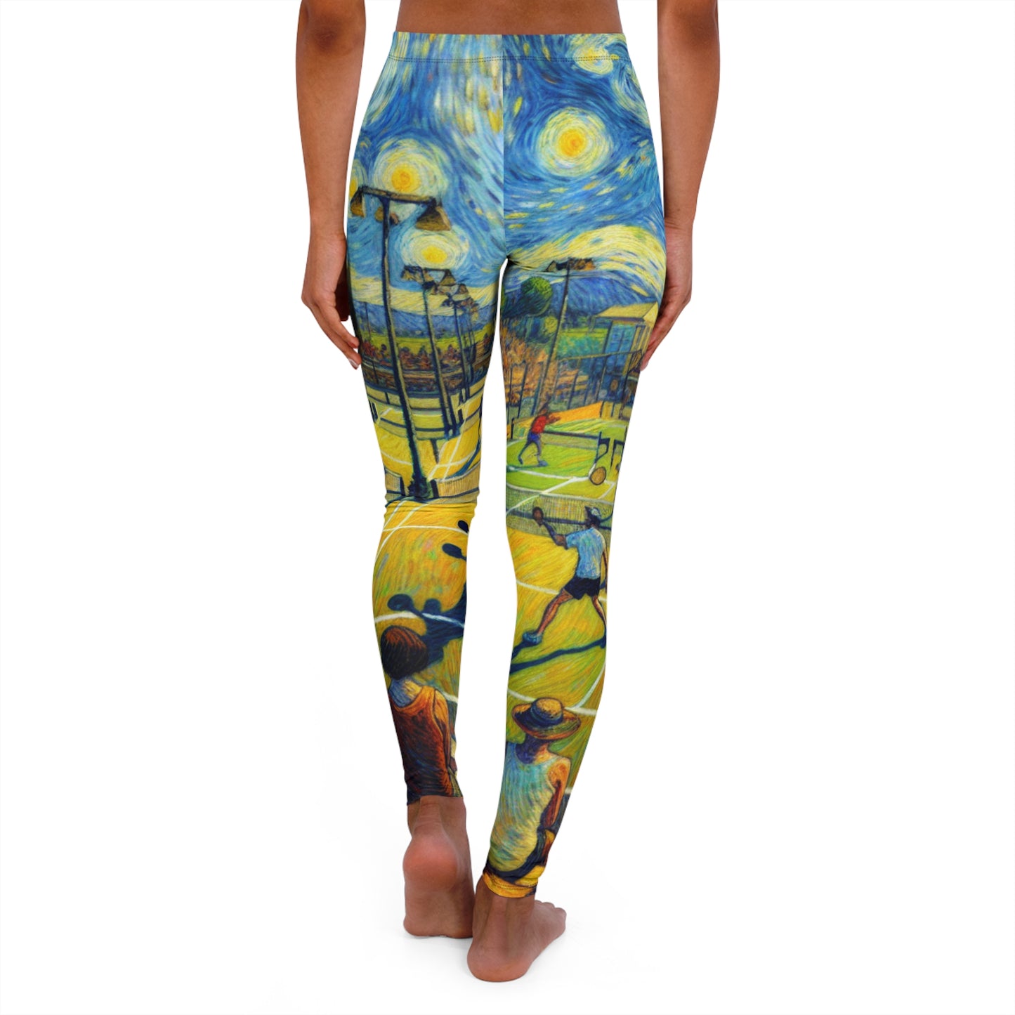 Starry Tennis Night Whirls - Leggings