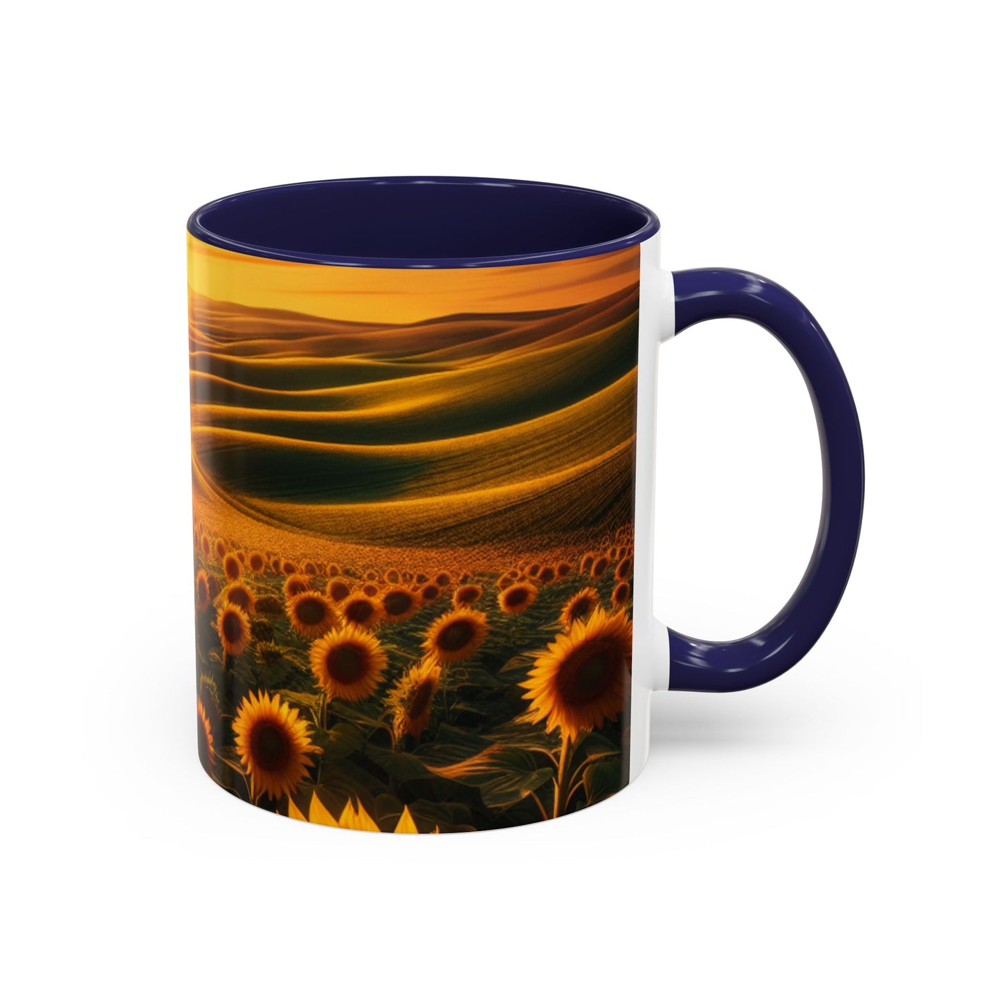 Sunrise Serenade in Sunflower Valleys - Mugs