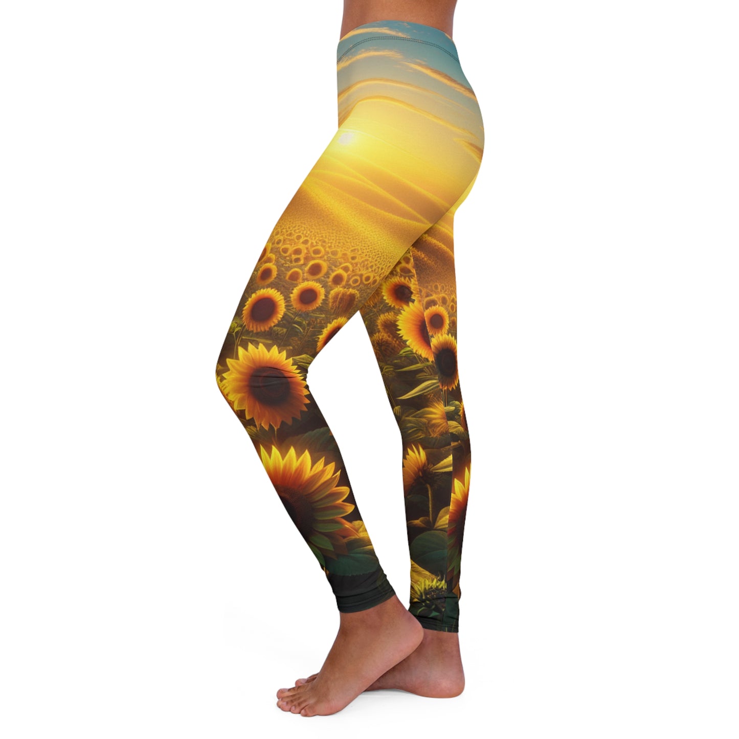 Golden Horizon Sunflower Fields - Leggings