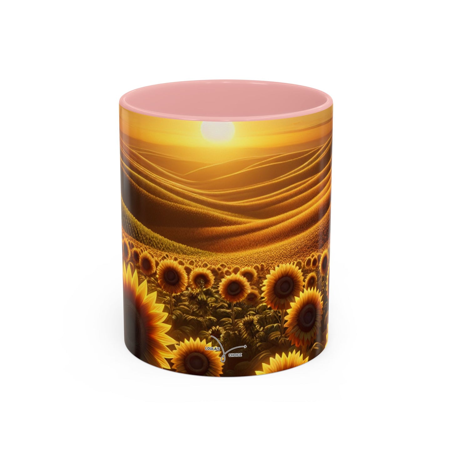 Golden Hour Sunflower Waves - Mugs
