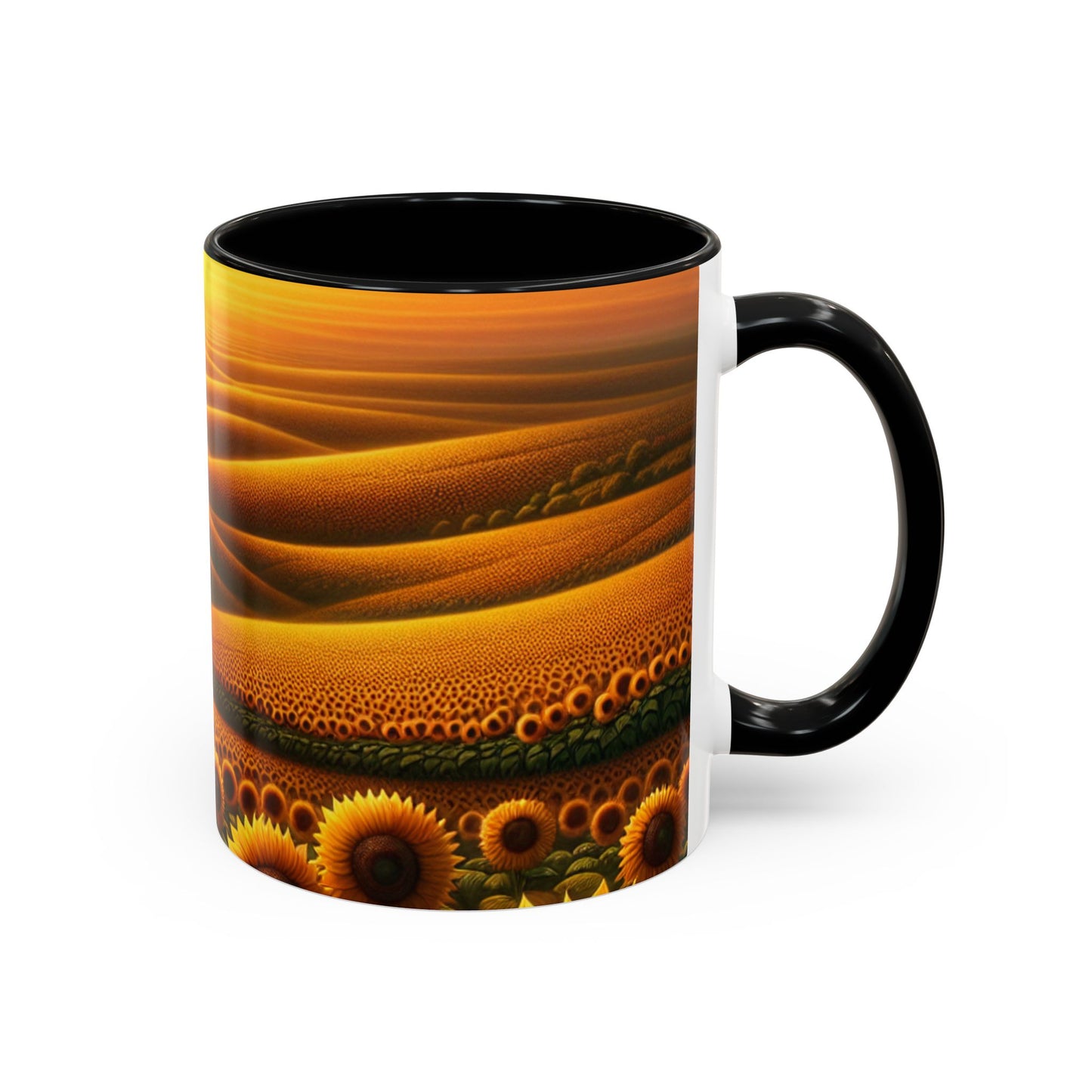 Amber Horizon Sunflower Waves - Mugs