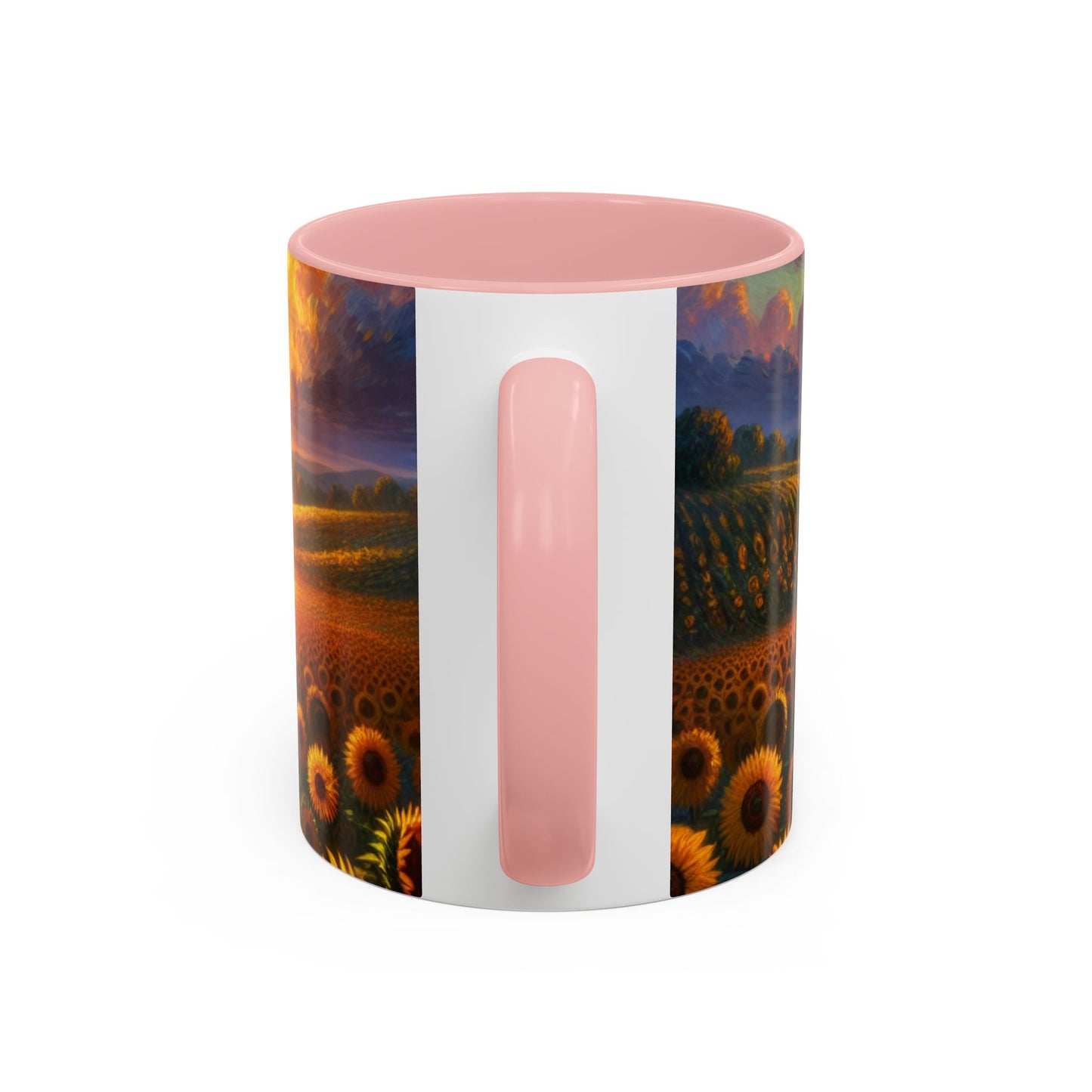 Sunset Serenade in Sunflower Fields - Mugs