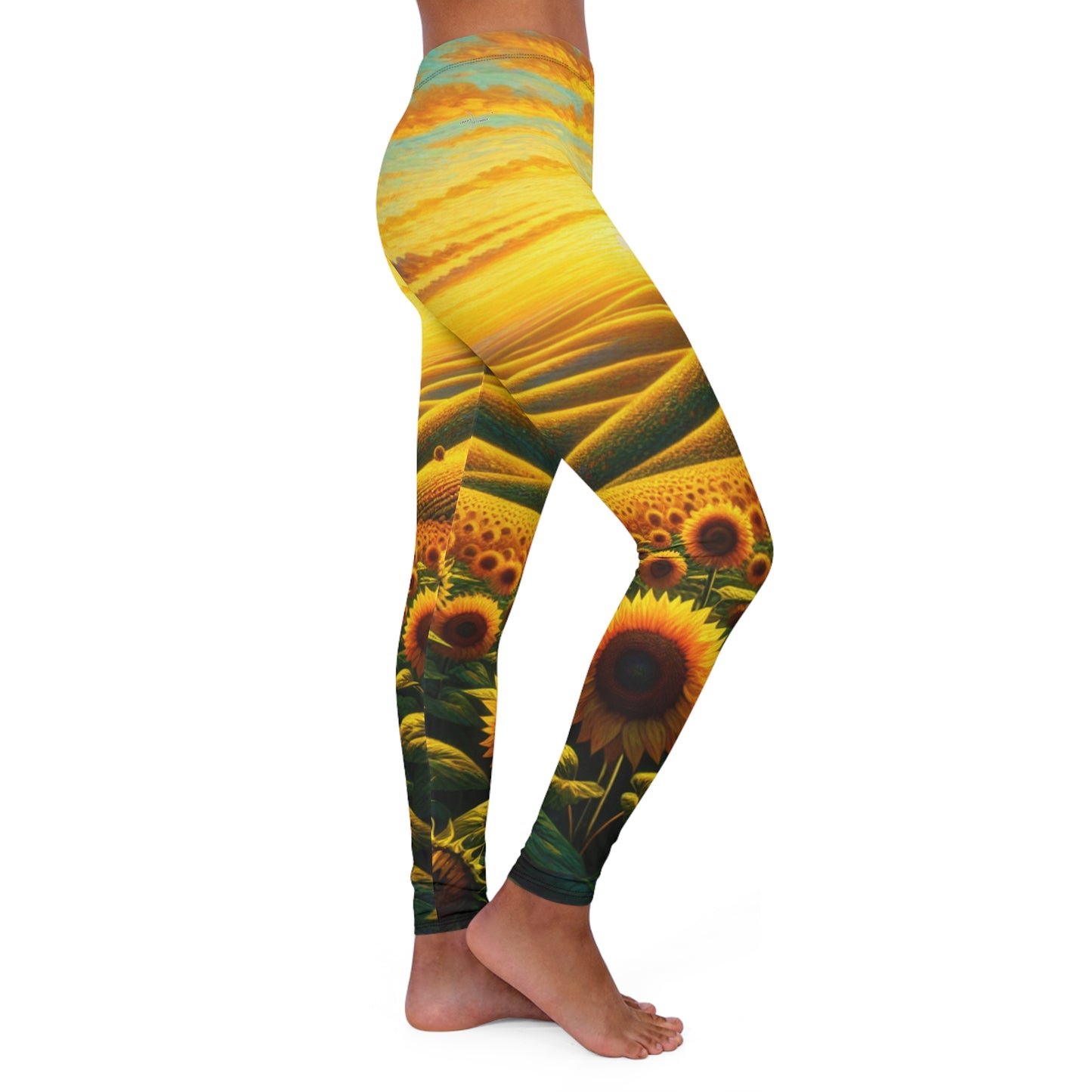 Sunset Serenade in Sunflower Valleys - Leggings