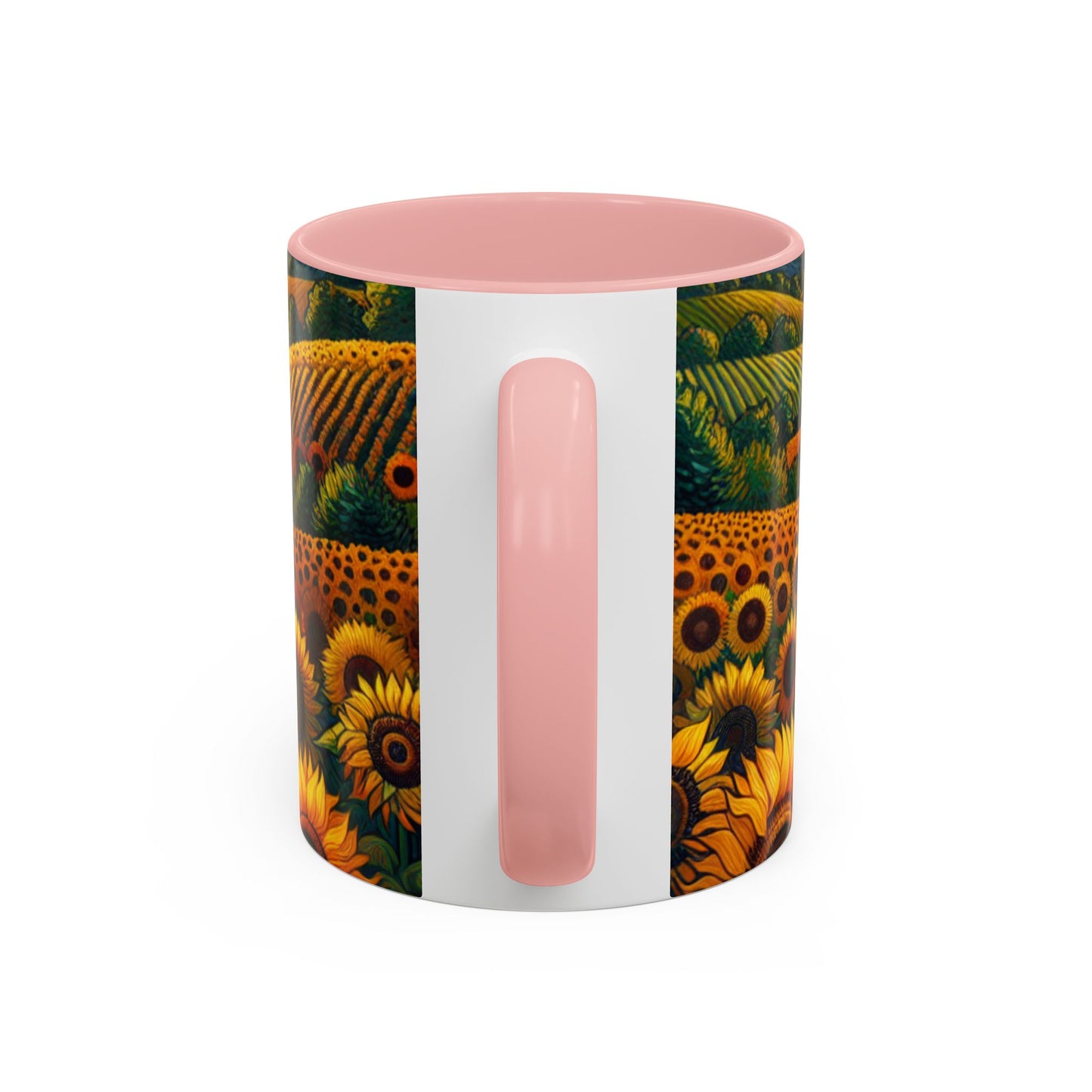 Sunset Serenade in Sunflower Fields - Mugs