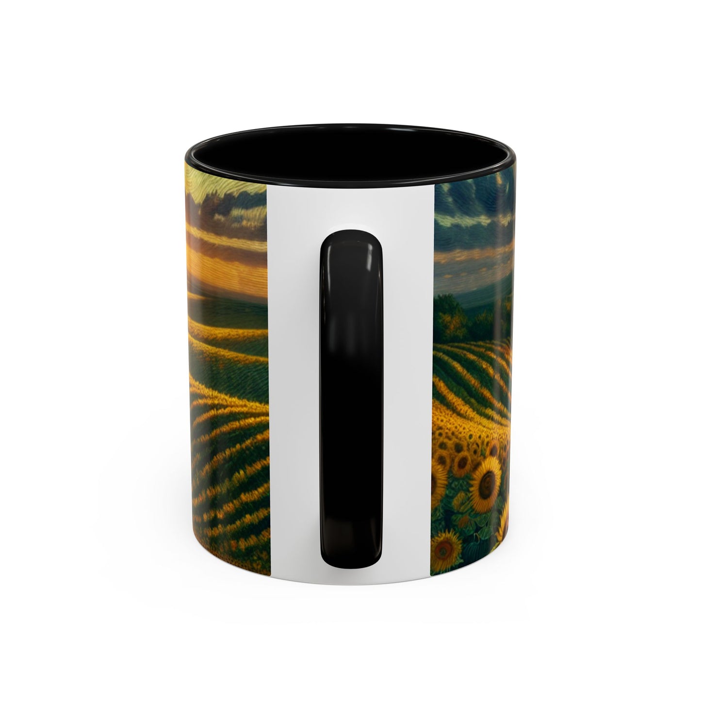 Sunset Serenade in Sunflower Fields - Mugs