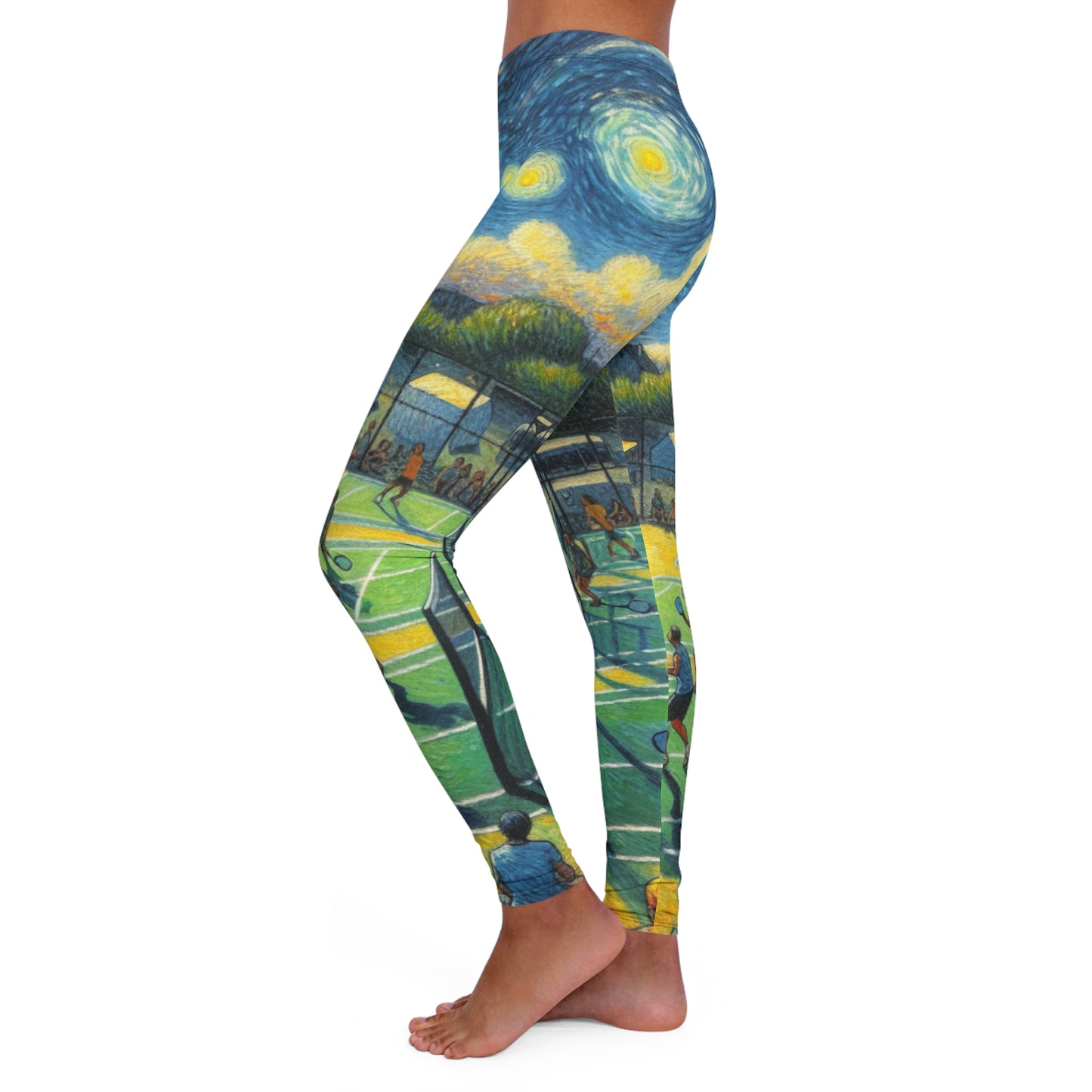 Starry Pickleball Night Cascade - Leggings