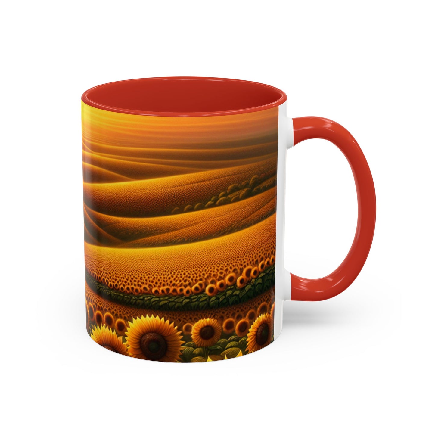 Amber Horizon Sunflower Waves - Mugs