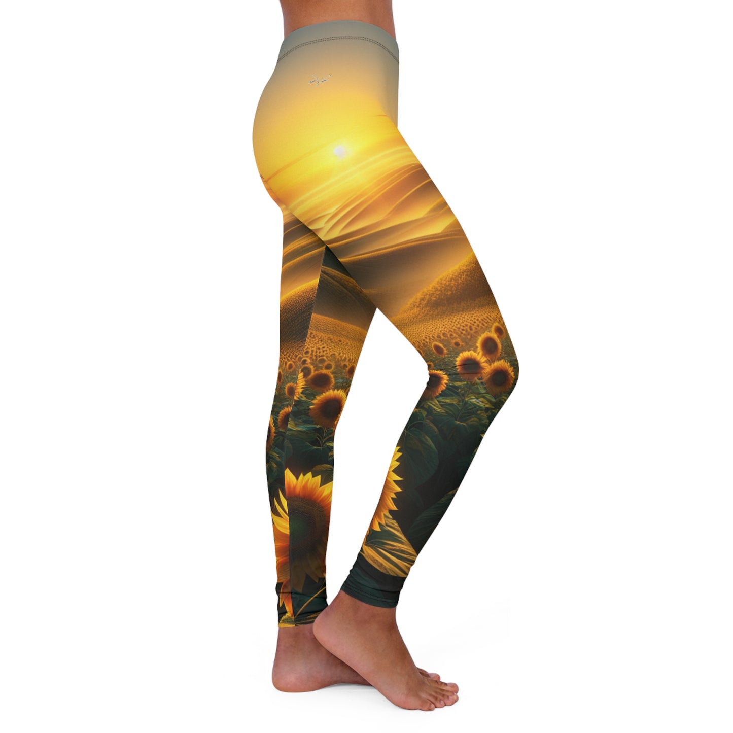 Amber Serenity Sunflower Fields - Leggings