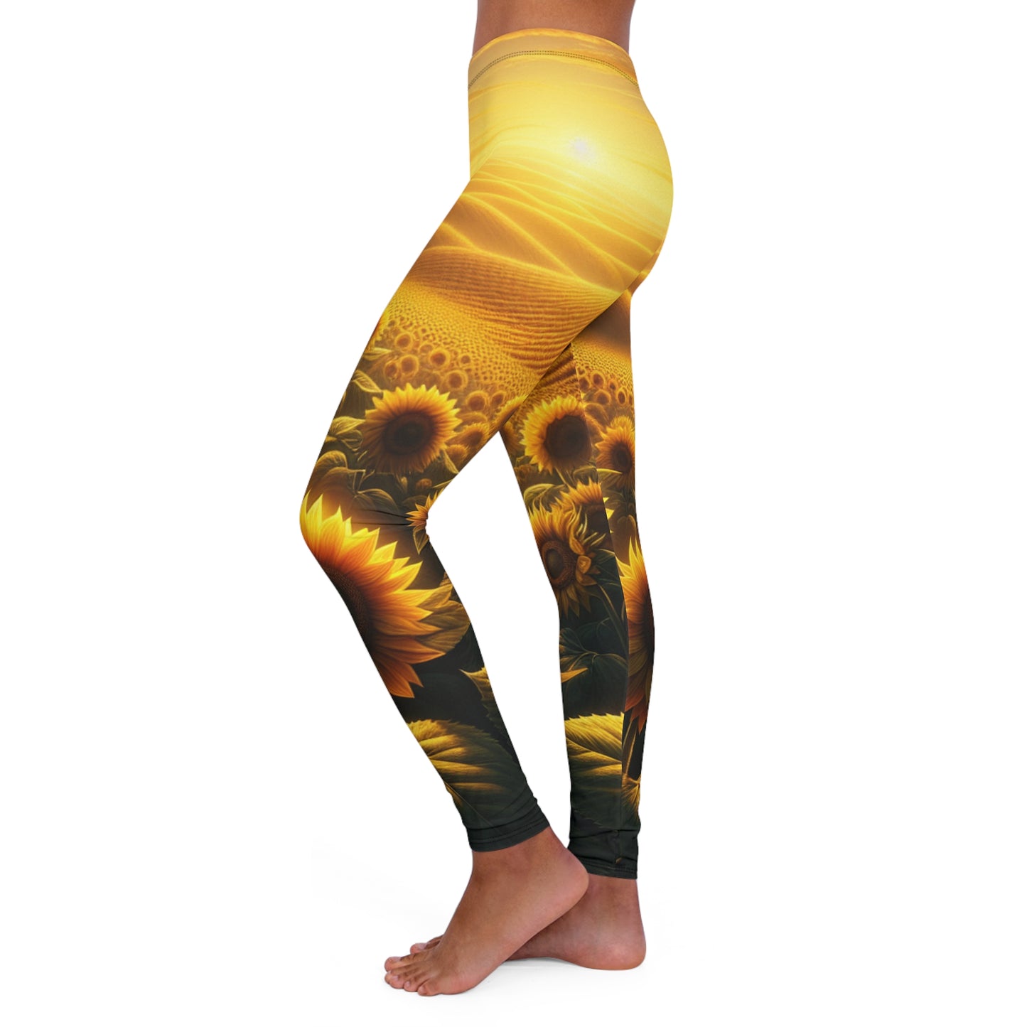 Golden Solstice Blossom - Leggings