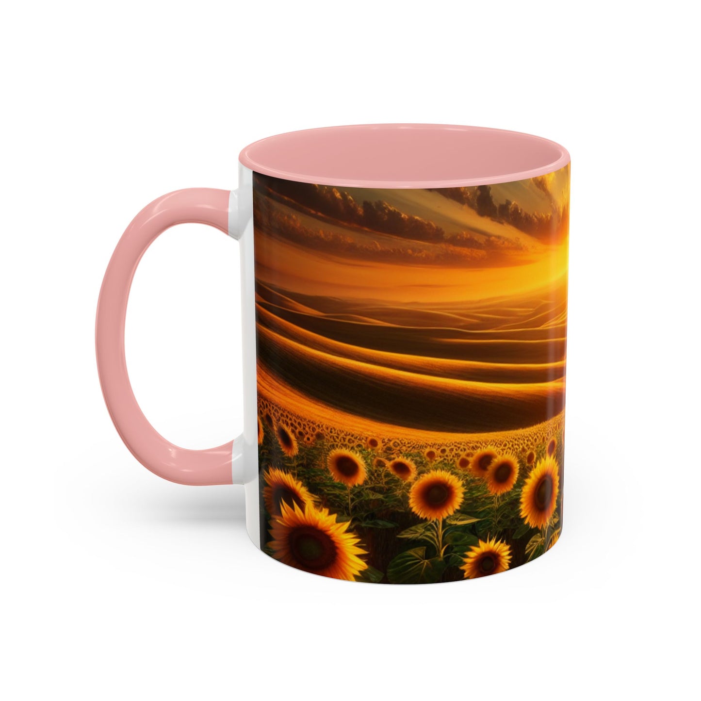 Sunset Serenade in Sunflower Valleys - Mugs