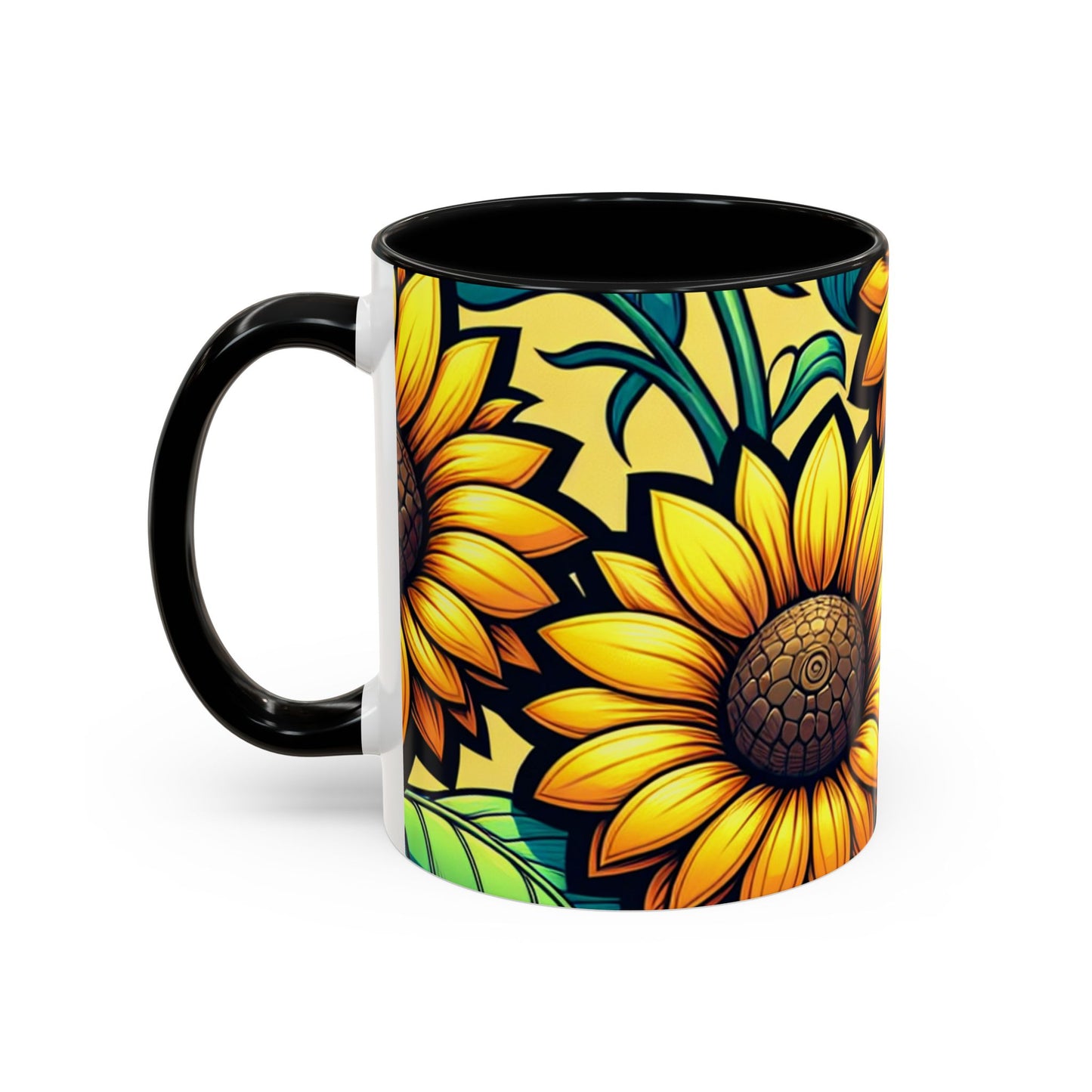 Sunflower Radiance Symphony - Mugs