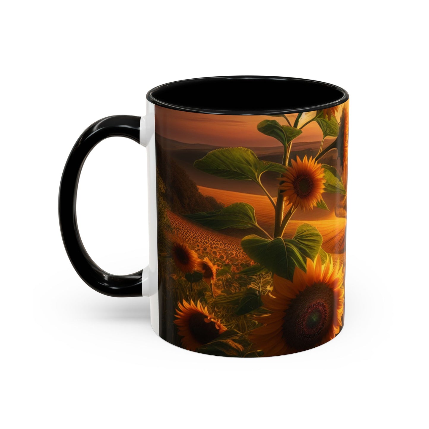Golden Sunrise Sunflower Valleys - Mugs