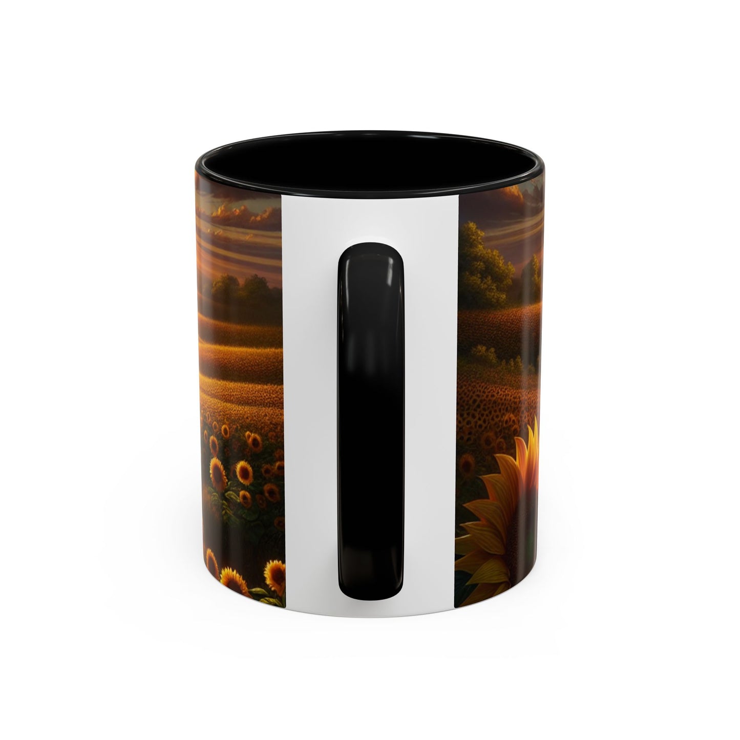Golden Sunset Sunflower Fields - Mugs