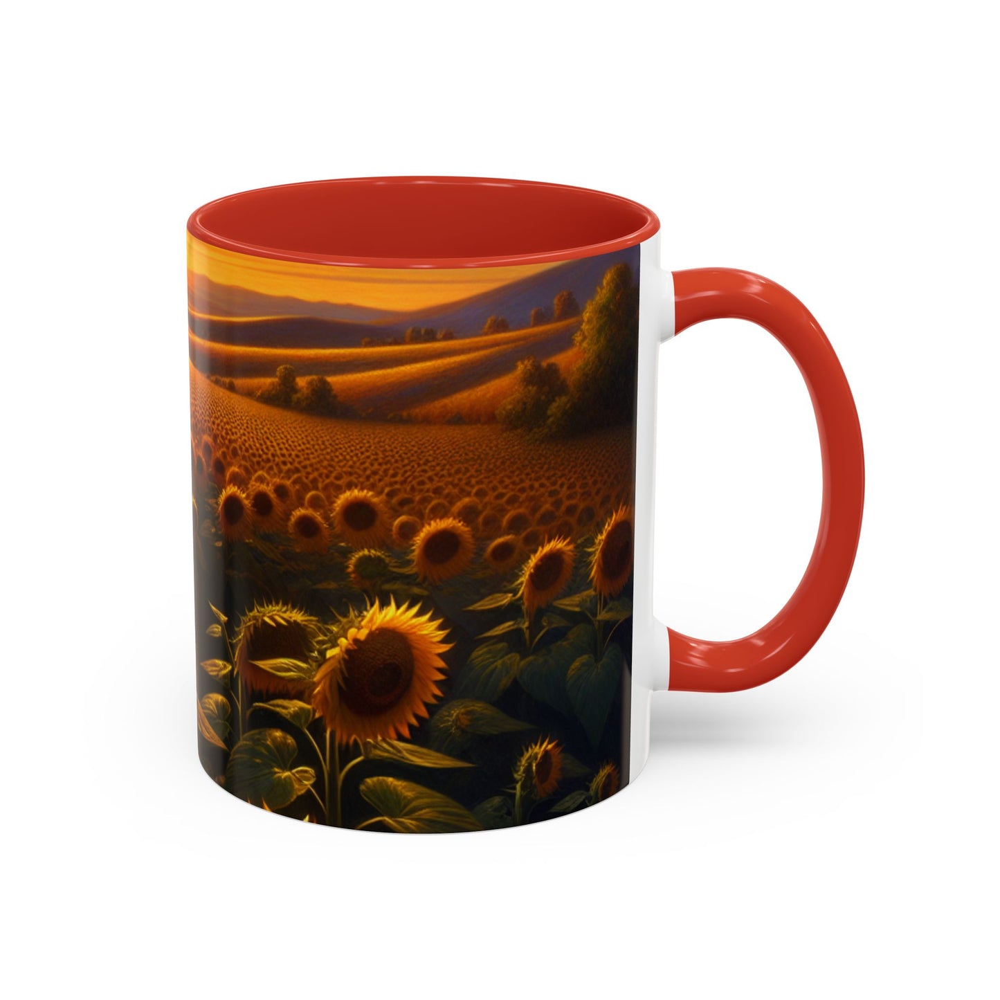 Golden Sunset Sunflower Serenade - Mugs
