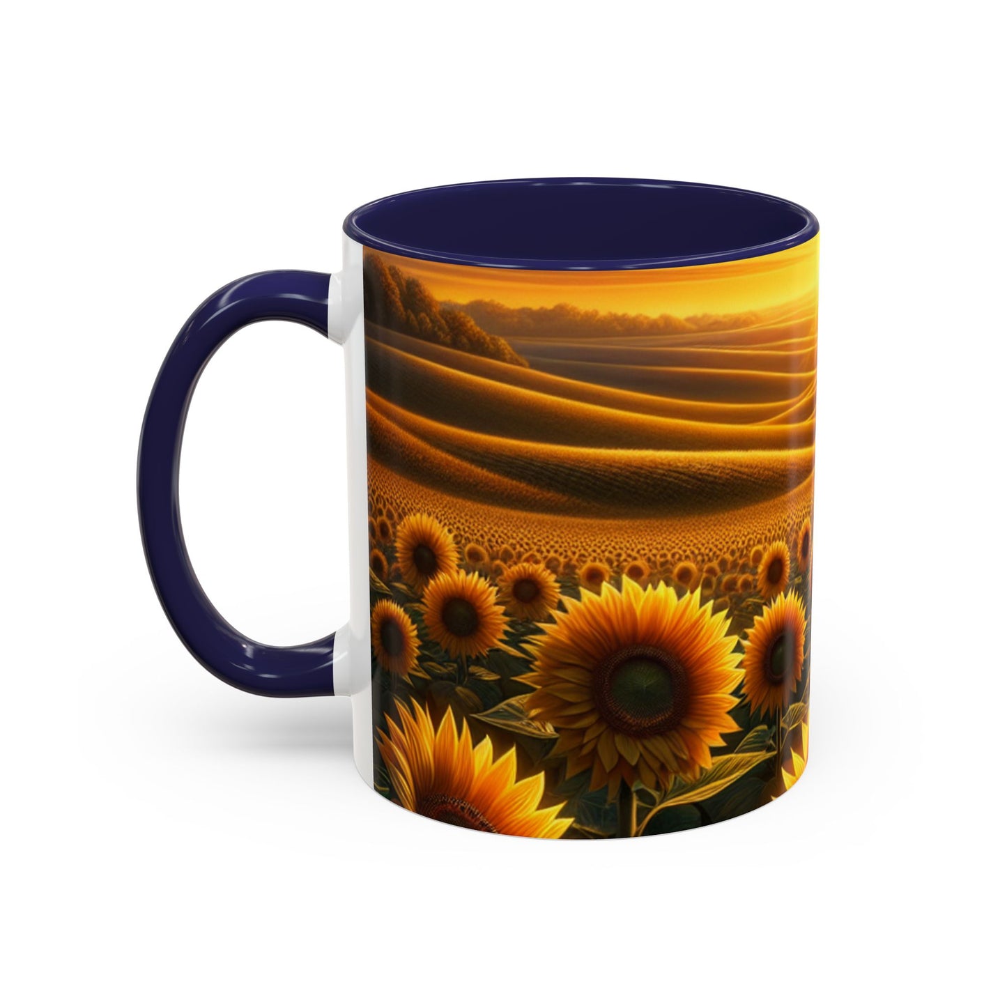 Amber Radiance Sunflower Fields - Mugs