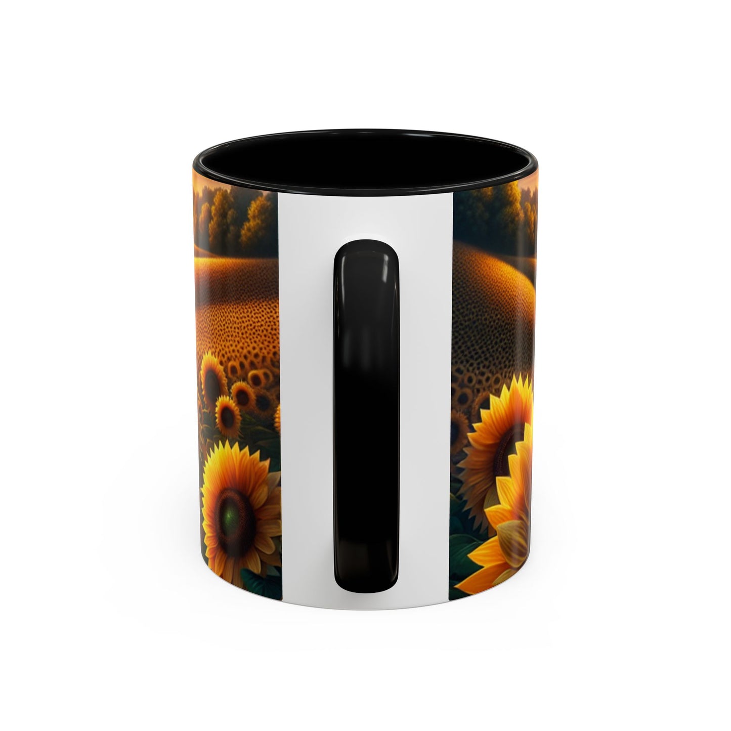 Golden Sunset Sunflower Fields - Mugs