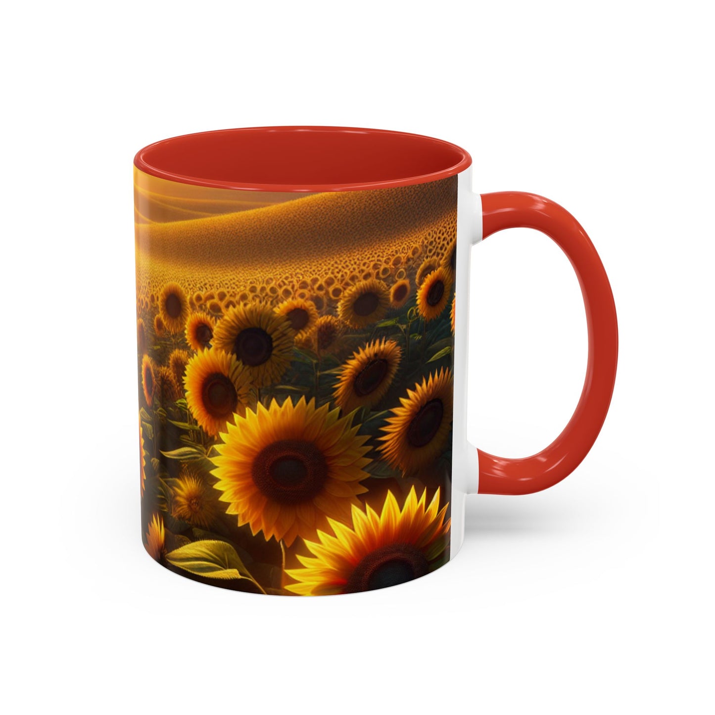 Golden Horizon Sunflower Fields - Mugs