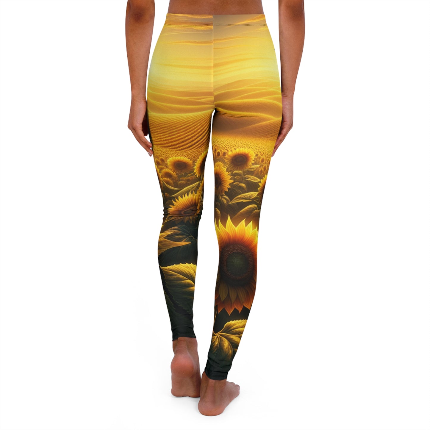 Golden Solstice Blossom - Leggings