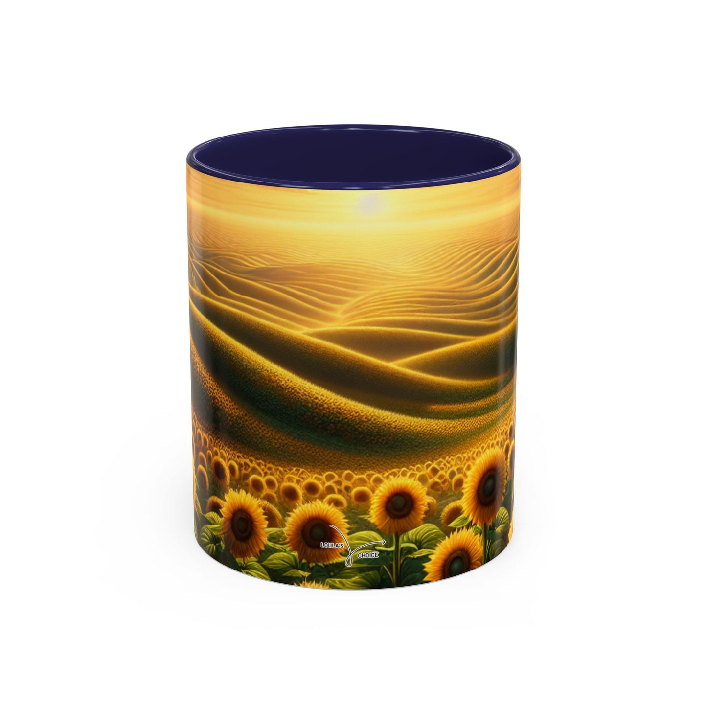 Golden Sunrise in the Sunflower Valleys - Mugs