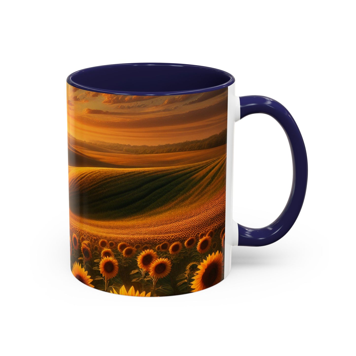 Amber Radiance Sunflower Fields - Mugs