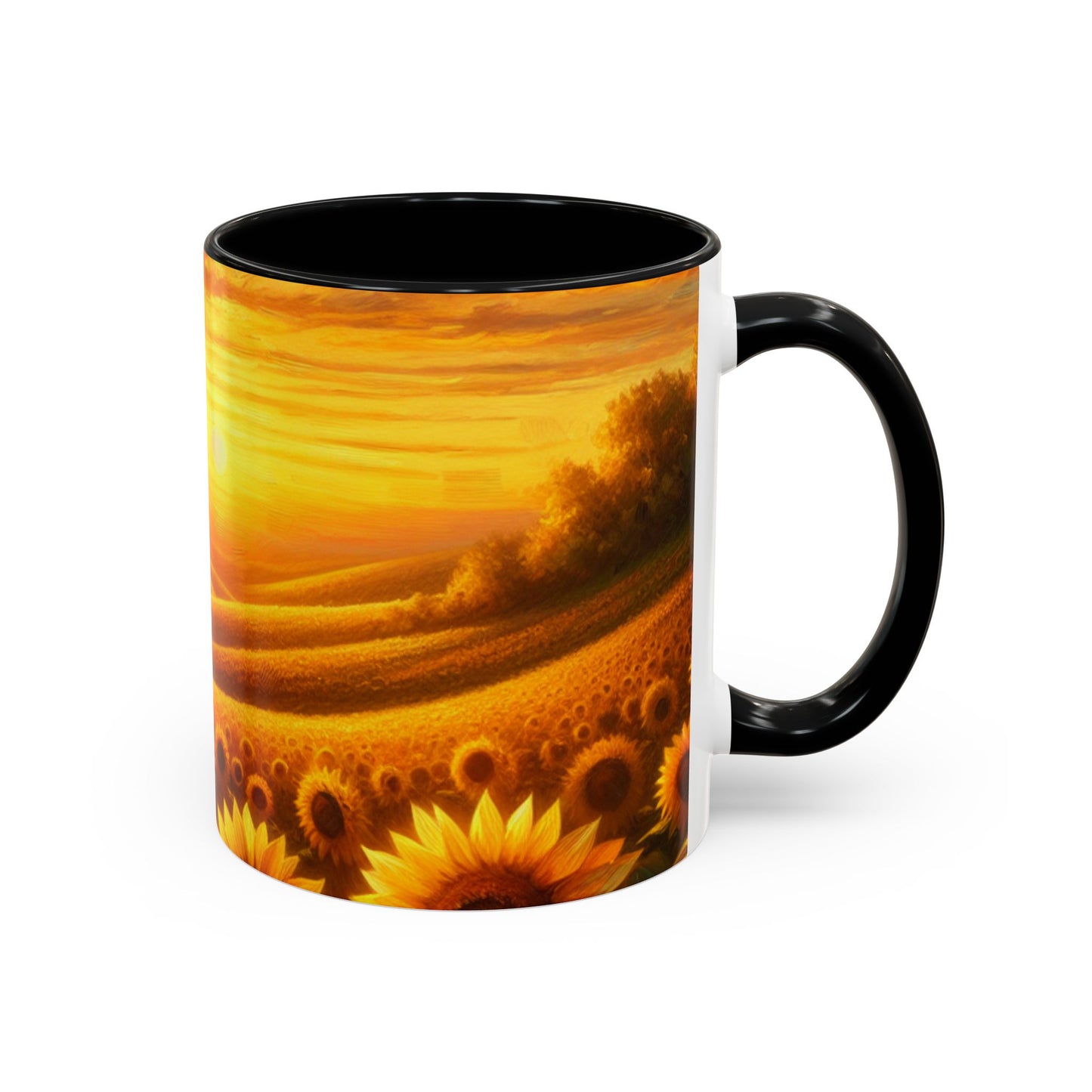 Golden Sunflower Majesty - Mugs