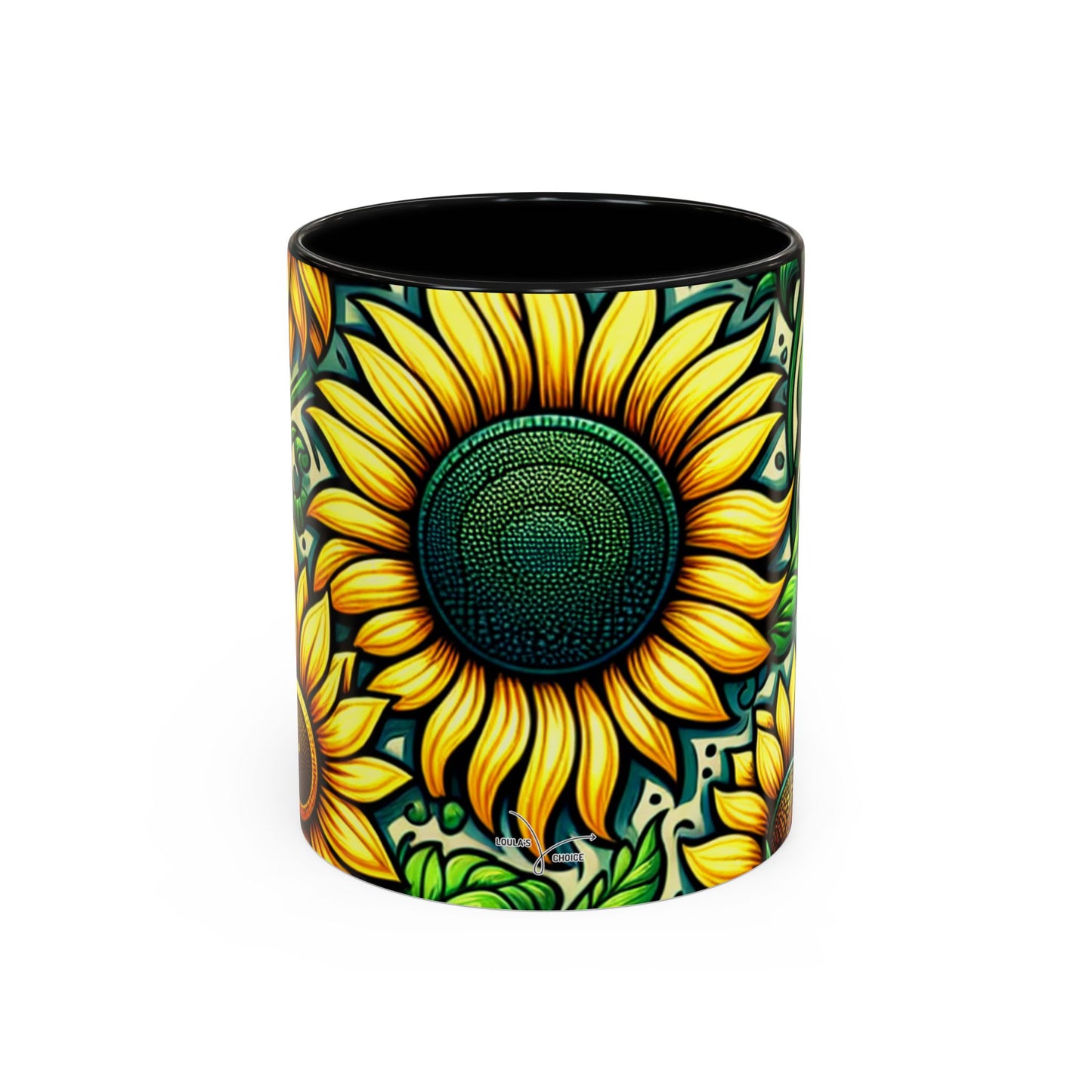 Verdant Helianthus Tapestry - Mugs