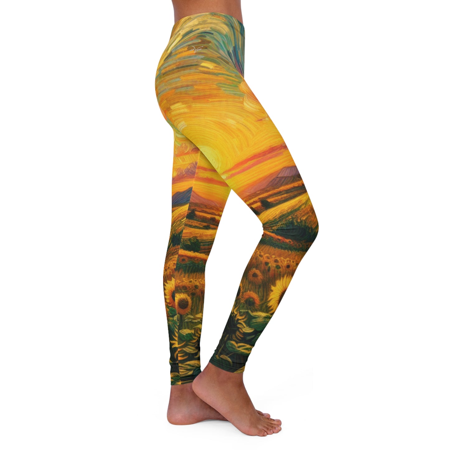Sunflower Serenade at Dusk - Leggings