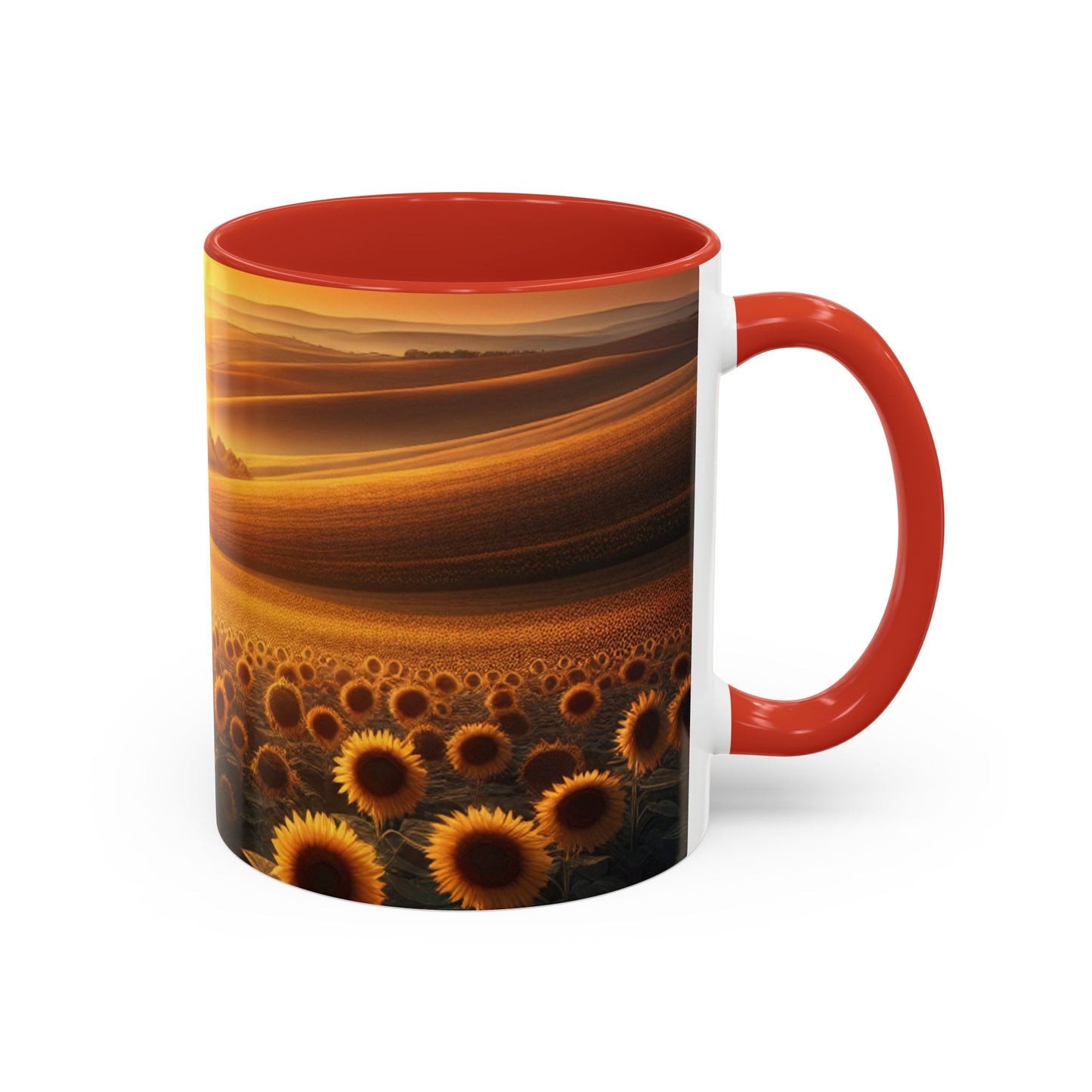 Amber Radiance Sunflower Fields - Mugs
