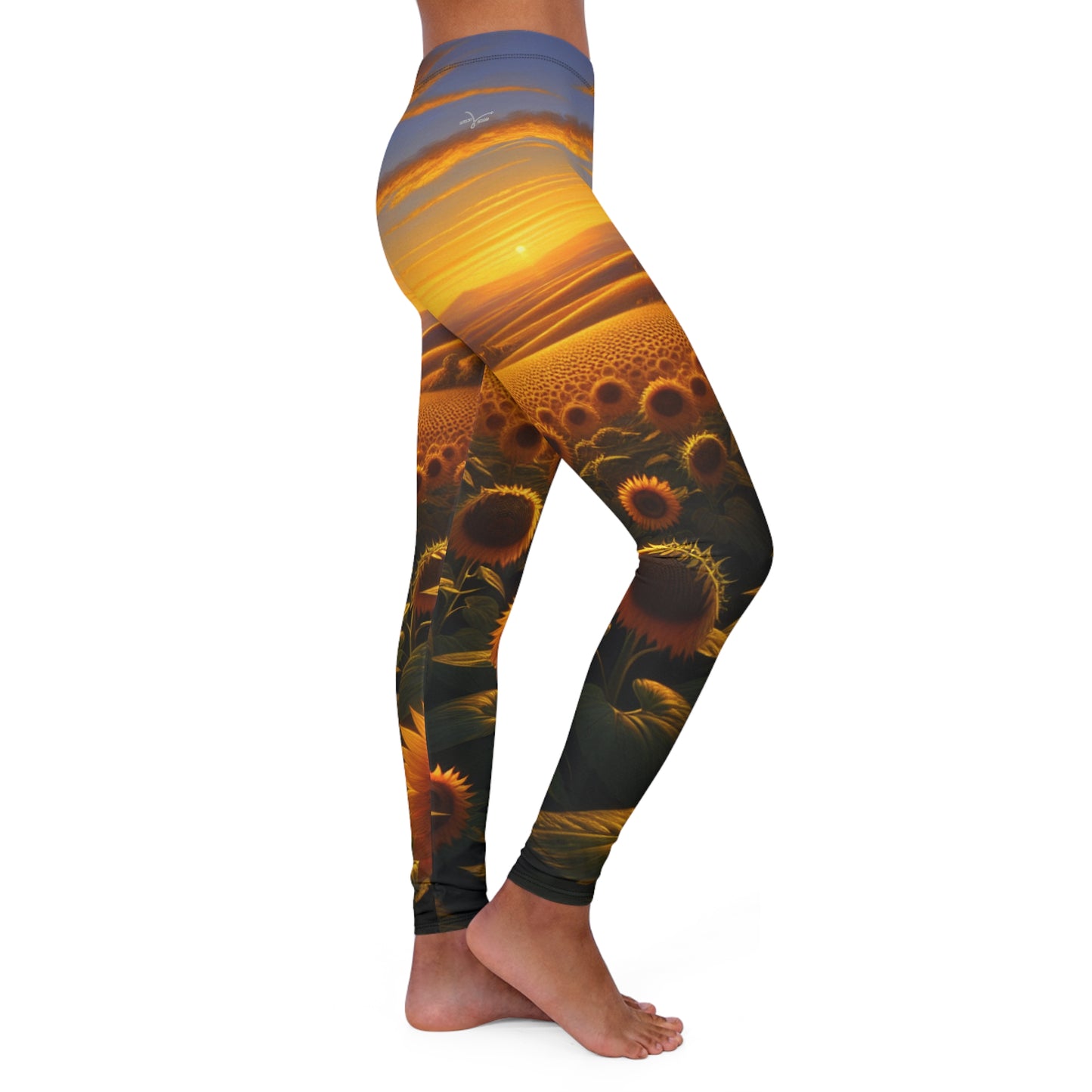 Golden Sunset Sunflower Serenade - Leggings